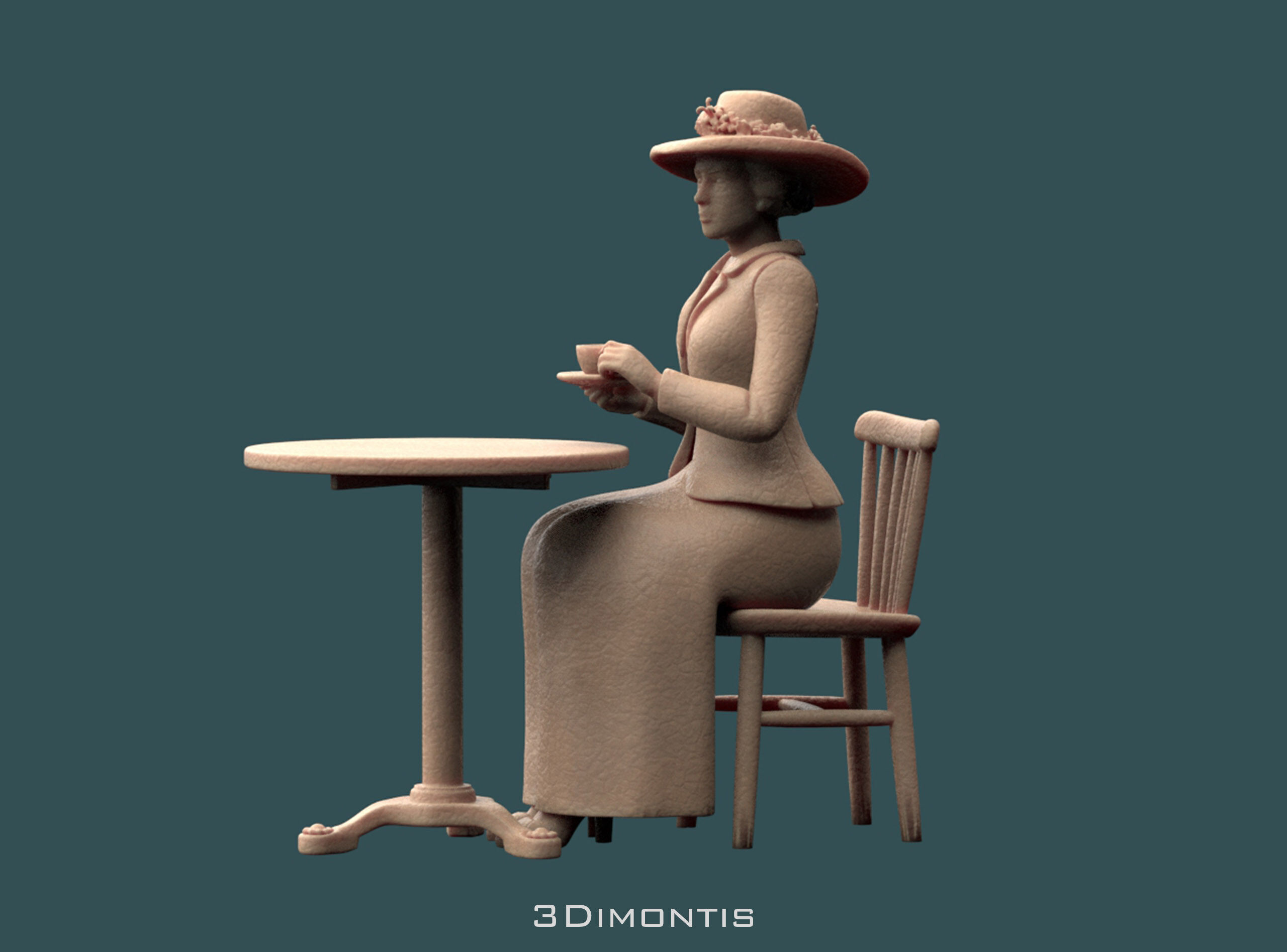 Waiters and Clients 3D print model_26