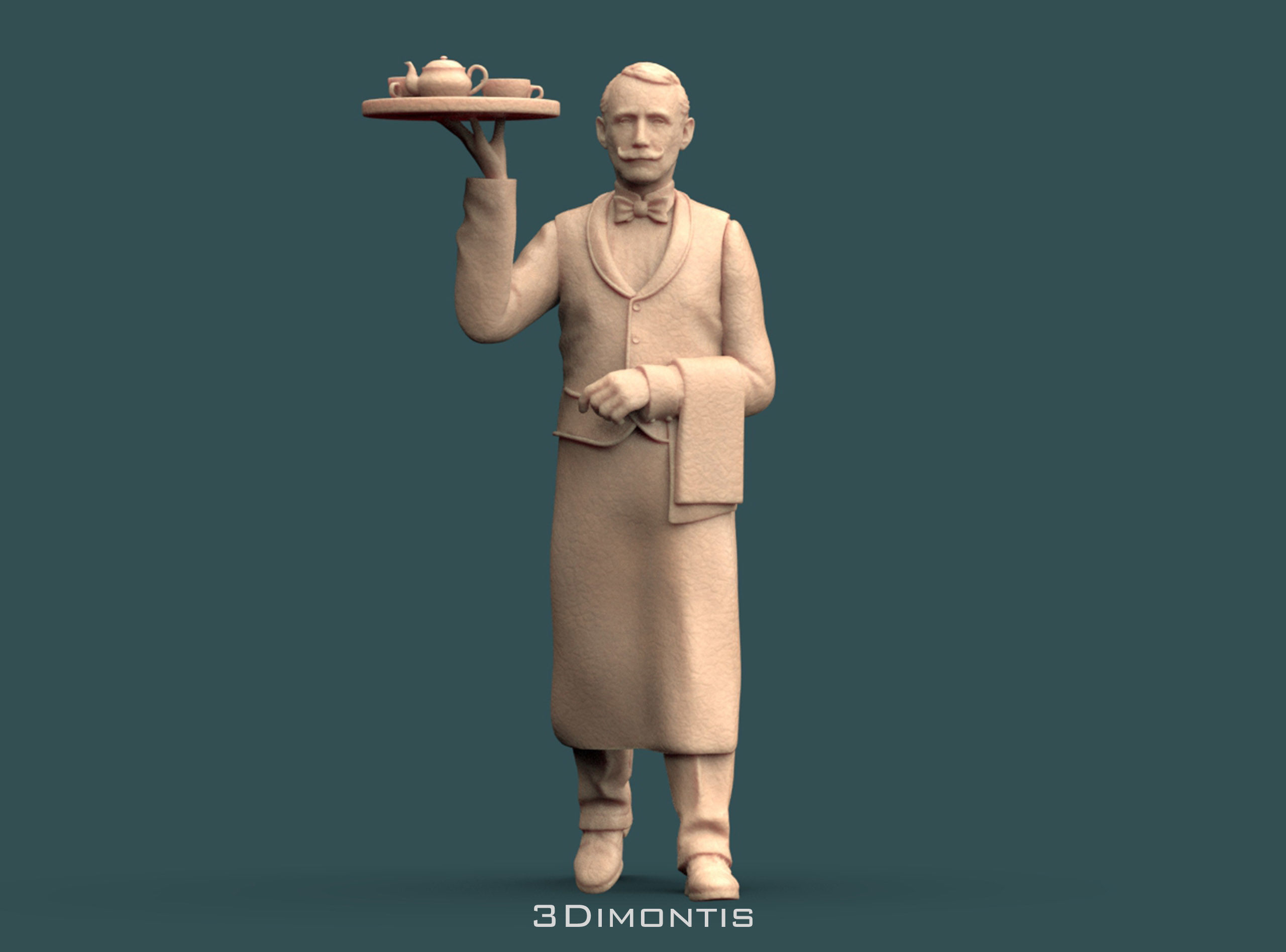 Waiters and Clients 3D print model_33