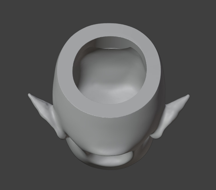 3d digital file baby elf head with horizontal ears for bjd doll 3D print model_5