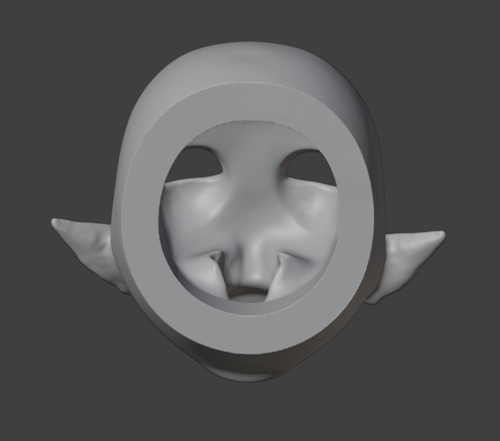 3d digital file baby elf head with horizontal ears for bjd doll 3D print model_6