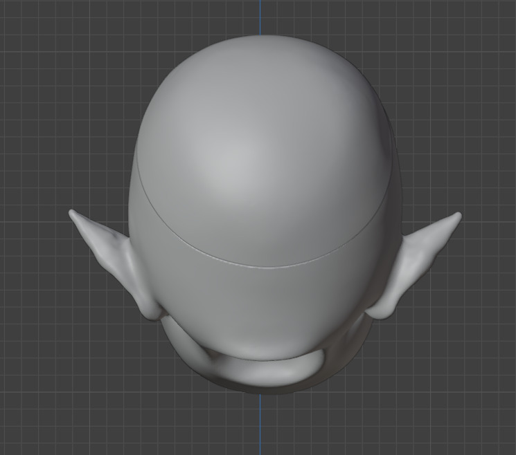 3d digital file baby elf head with horizontal ears for bjd doll 3D print model_3