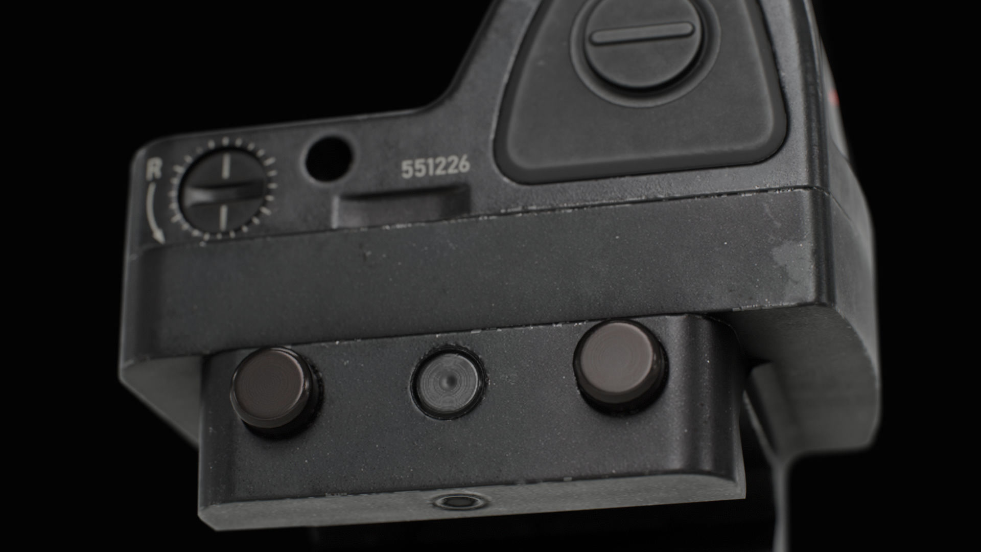 Trijicon RMR Adjustable LED and 45 Degree Mount Low-poly 3D model_8