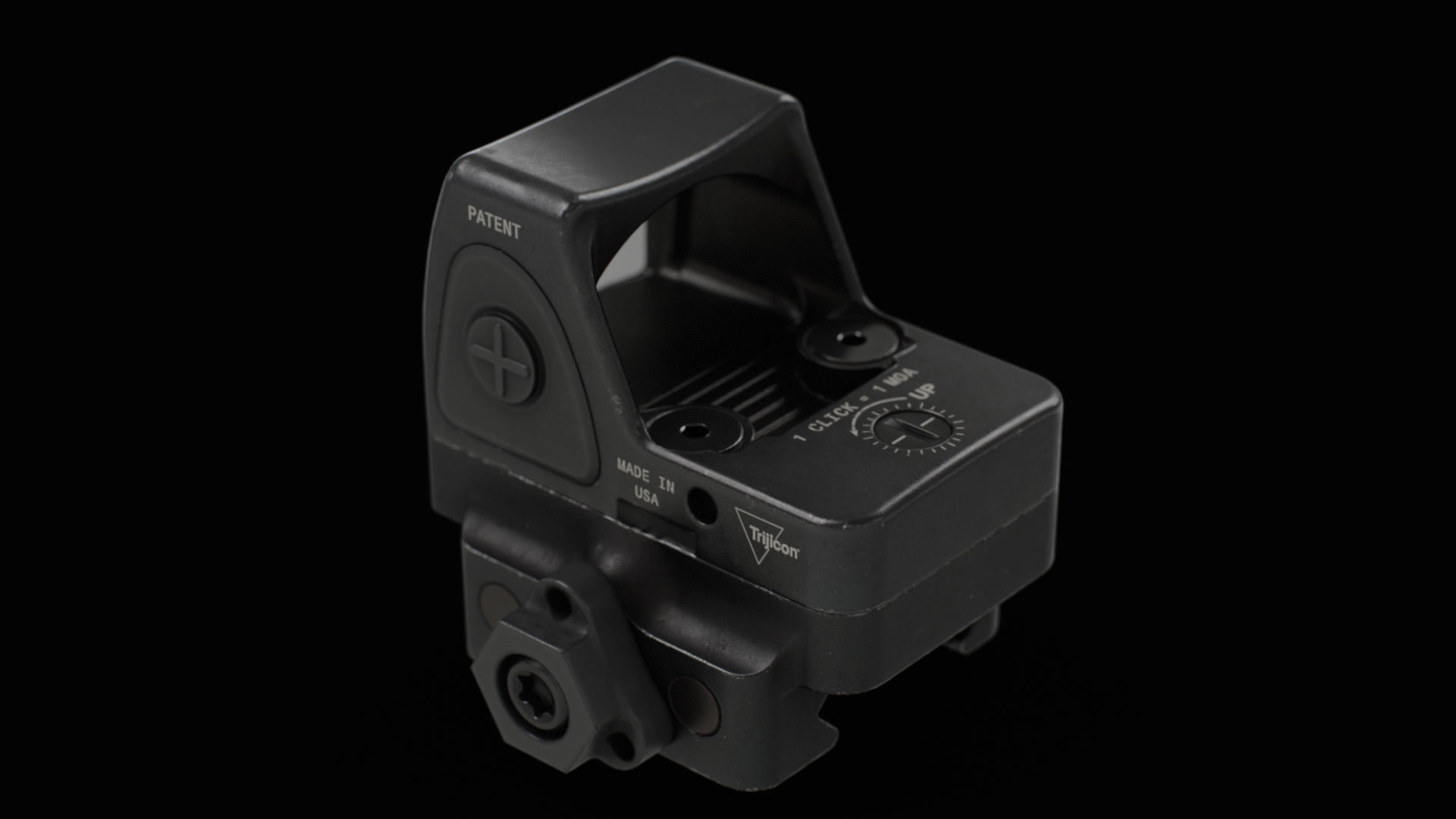 Trijicon RMR Adjustable LED and 45 Degree Mount Low-poly 3D model_4