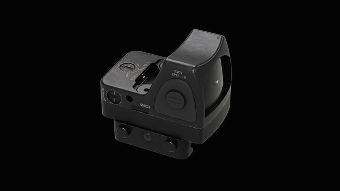 Trijicon RMR Adjustable LED and 45 Degree Mount Low-poly 3D model