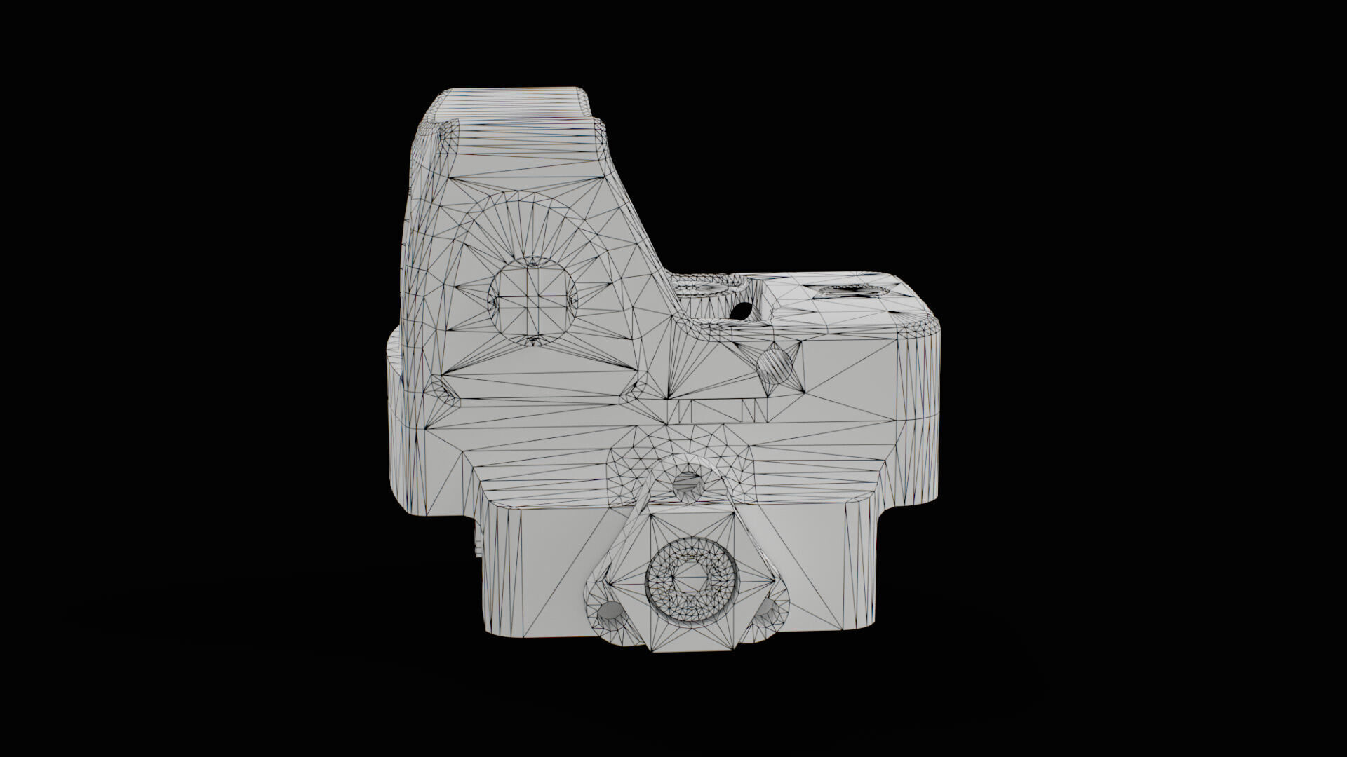 Trijicon RMR Adjustable LED and 45 Degree Mount Low-poly 3D model_17