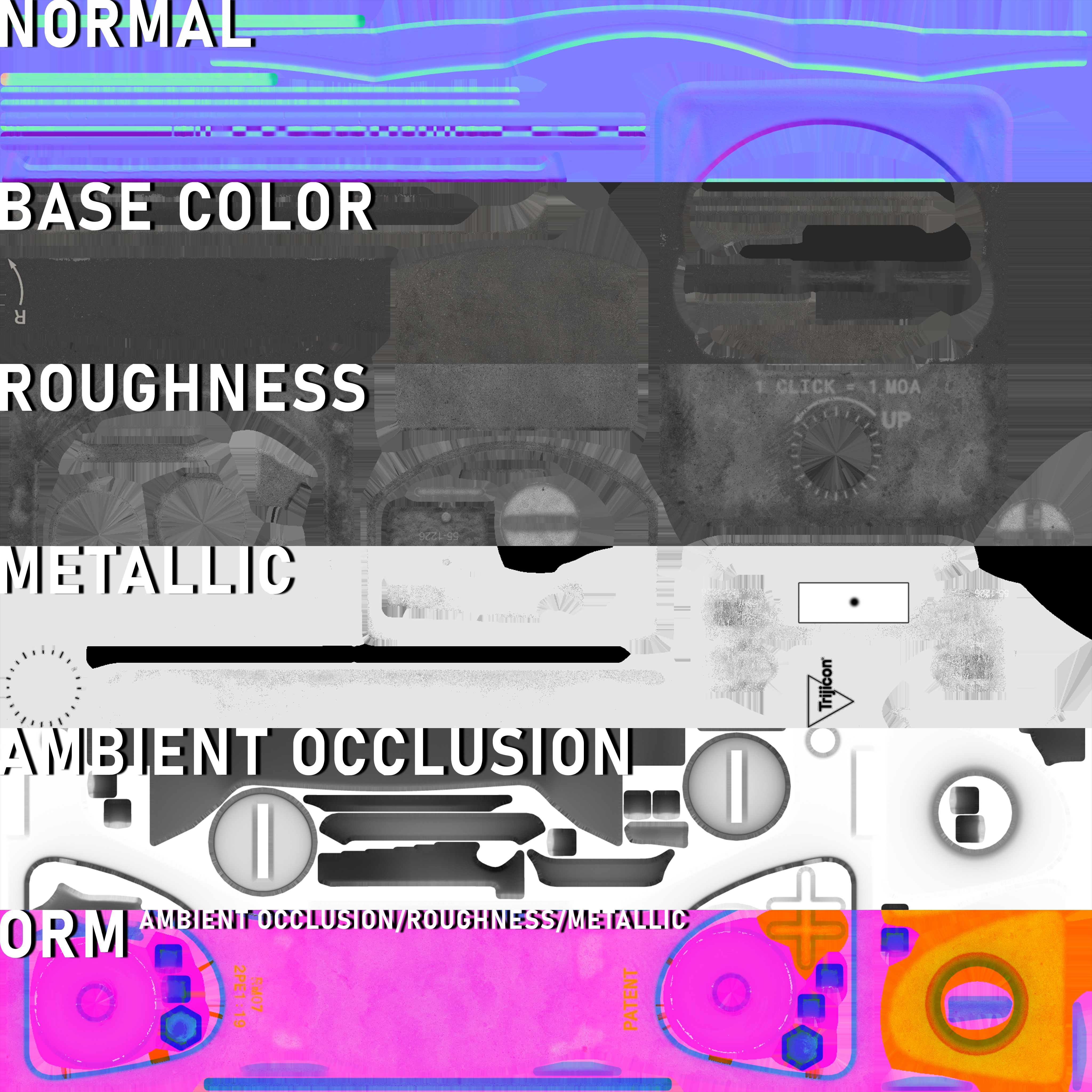 Trijicon RMR Adjustable LED and 45 Degree Mount Low-poly 3D model_19