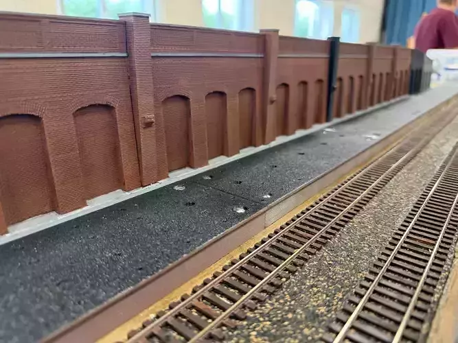Model Railway Platform Arched Retaining Wall 3D print model