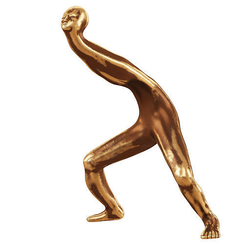 Abstract human sculpture 3D model