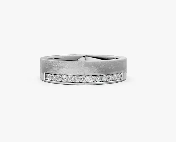 ZDR0385 Men wedding band ring with diamonds