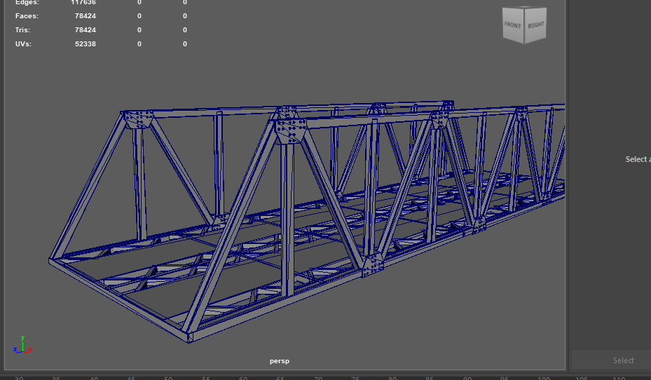Double Track Bridge 3D model_16