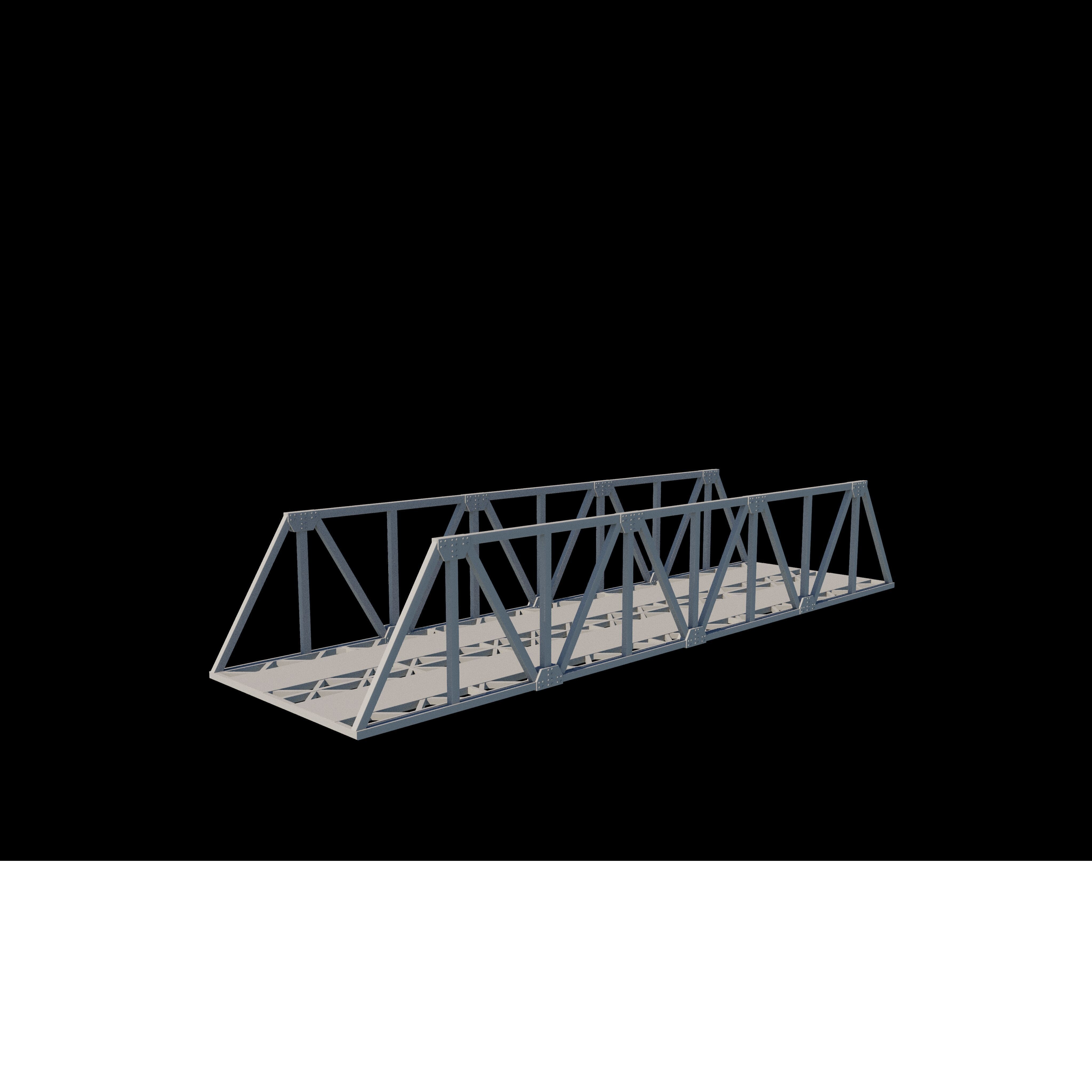 Double Track Bridge 3D model_9