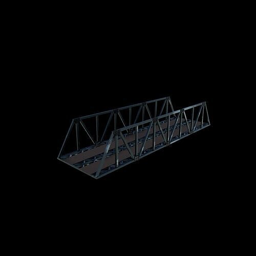 Double Track Bridge 3D model