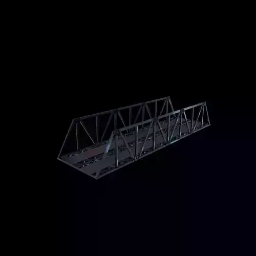 Double Track Bridge 3D model