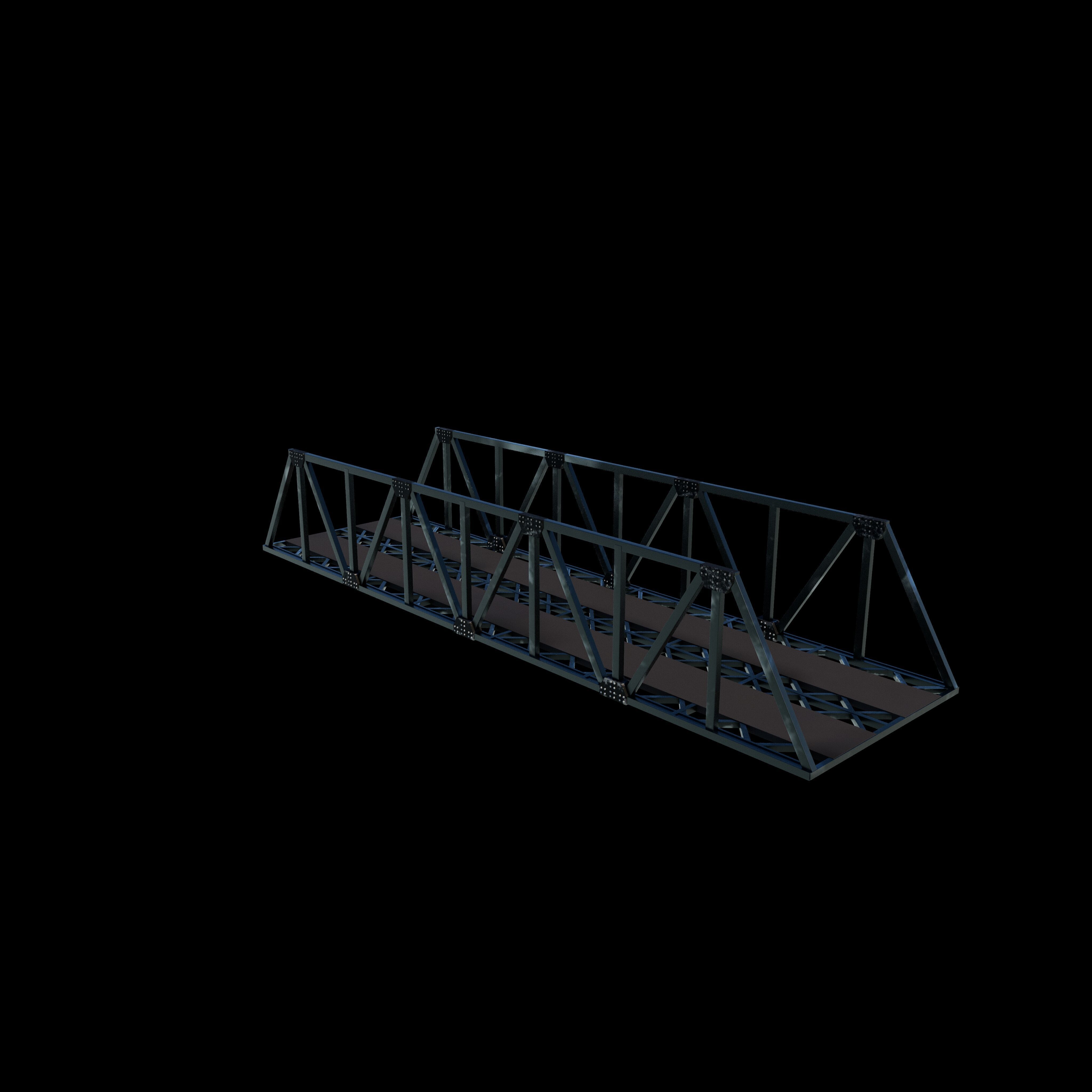 Double Track Bridge 3D model_12