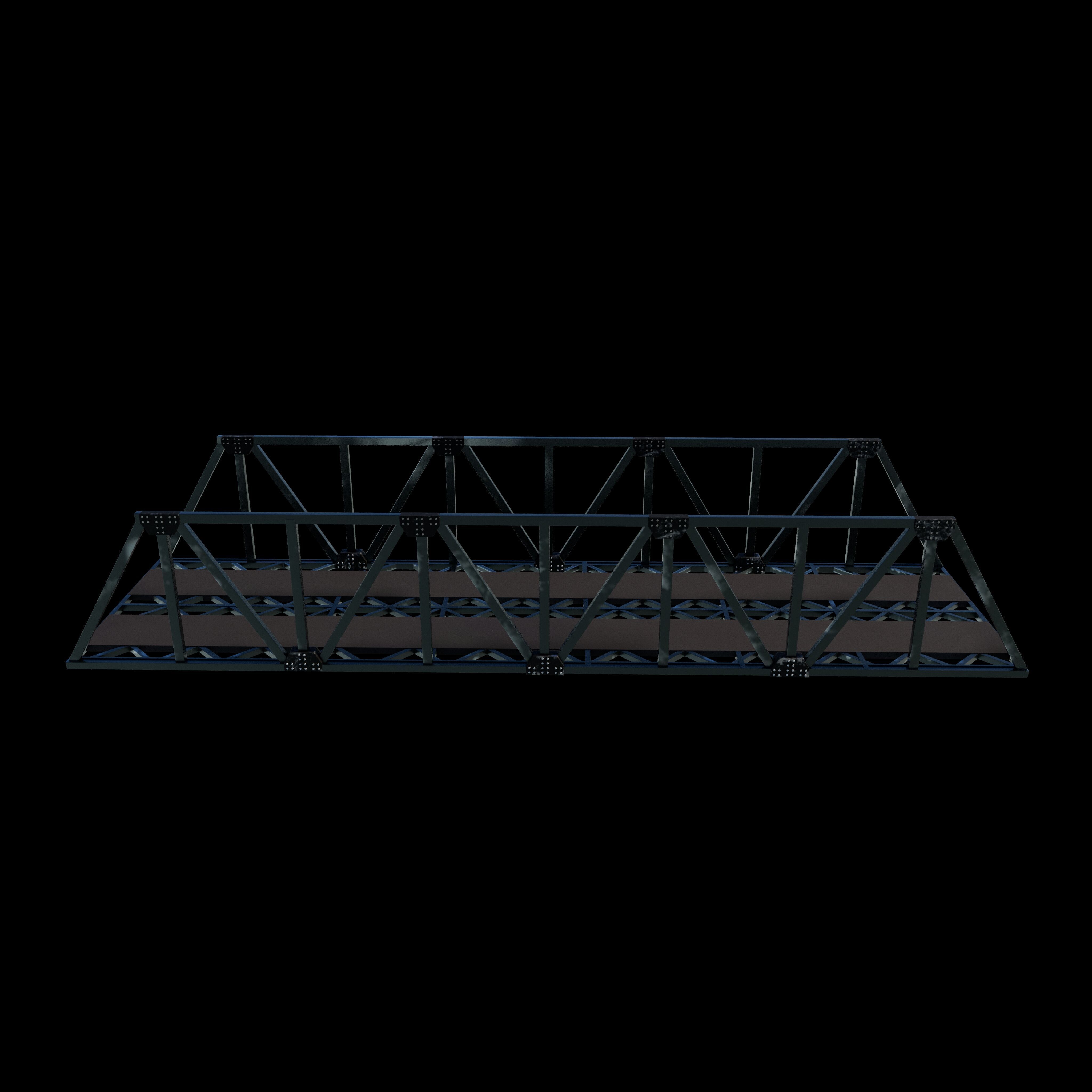 Double Track Bridge 3D model_13