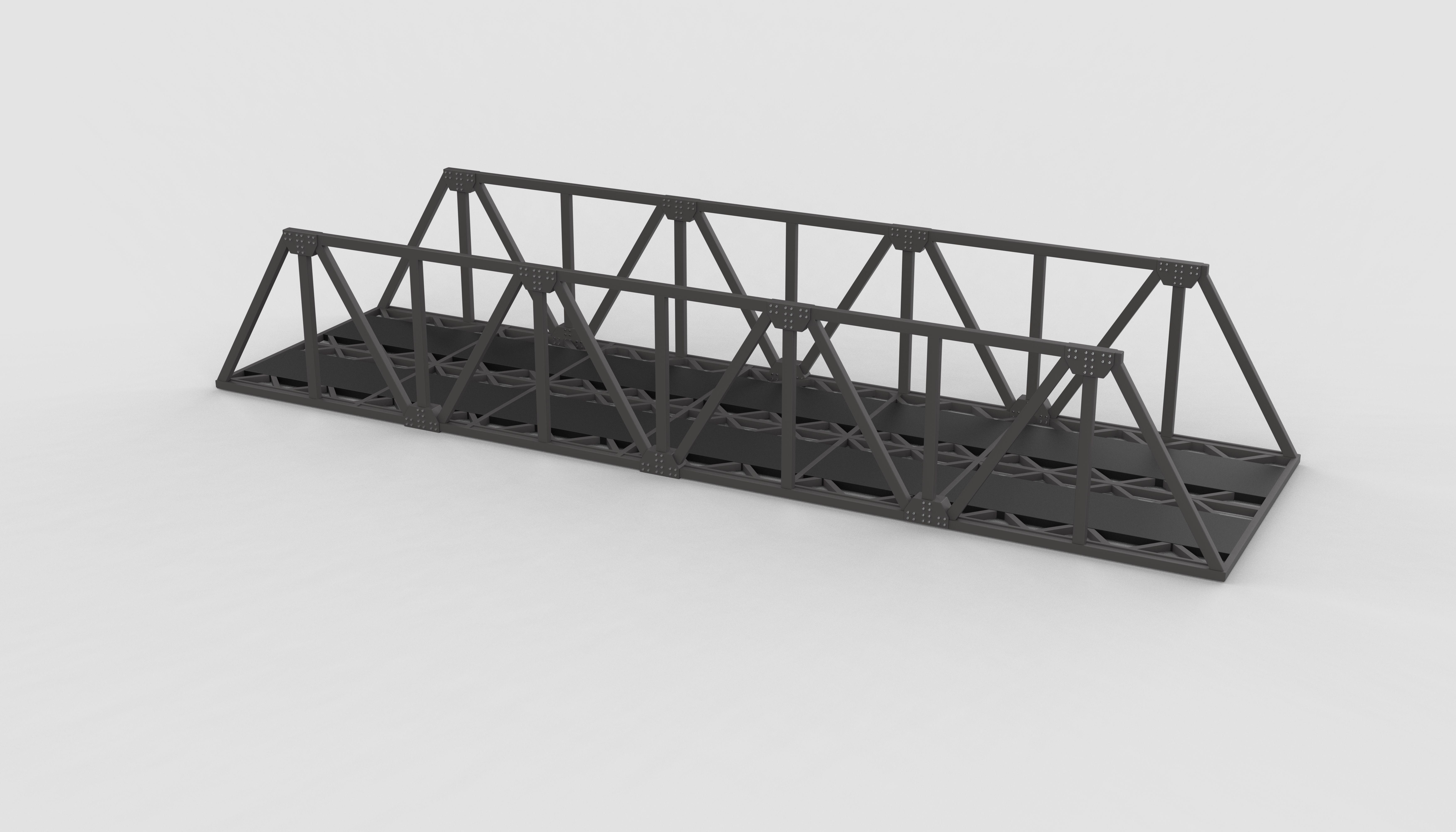 Double Track Bridge 3D model_6