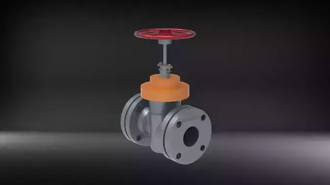 Valve with flange pipe