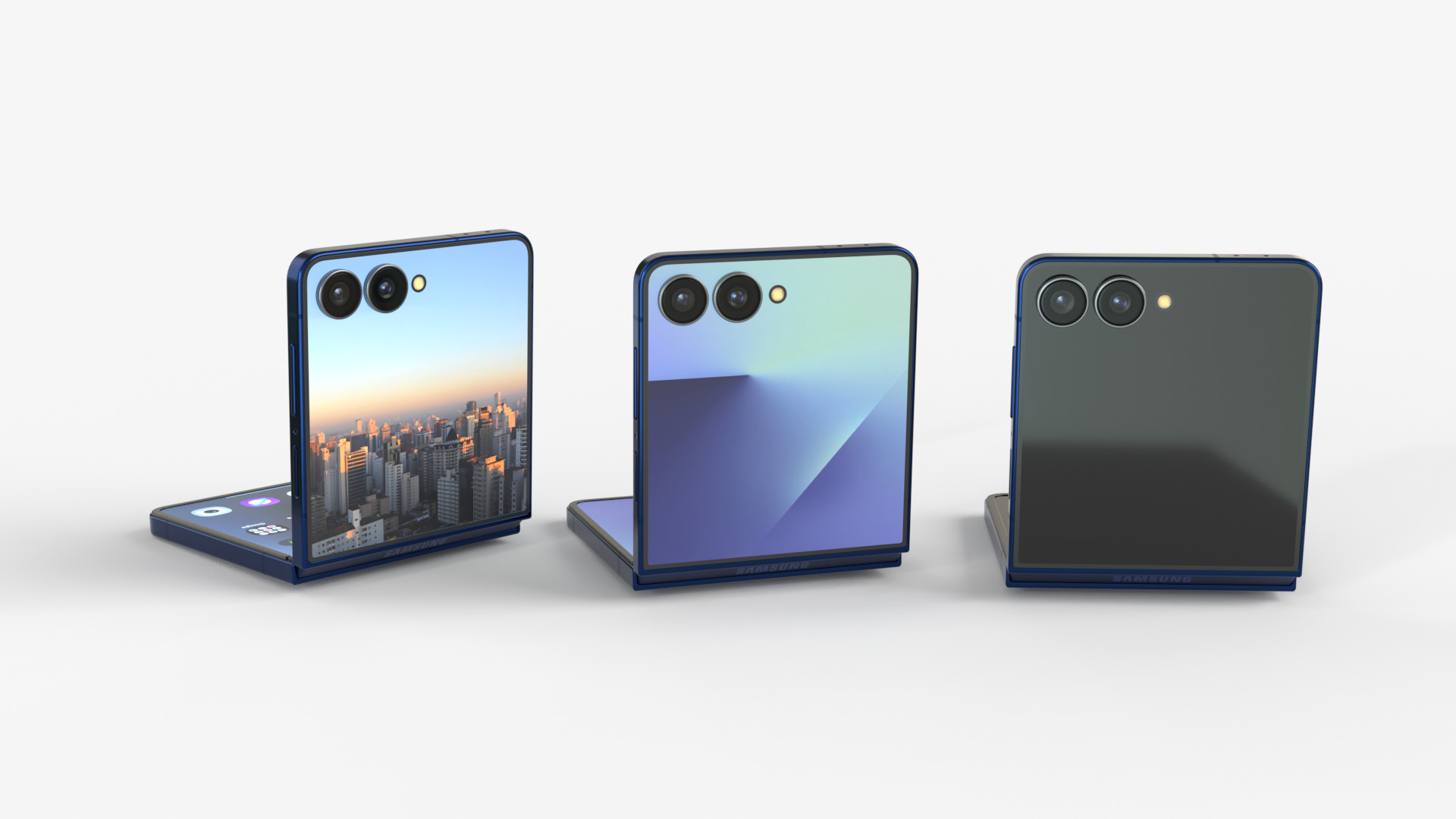 Samsung Galaxy Z Flip 7 Blue Shadow 3D model_5