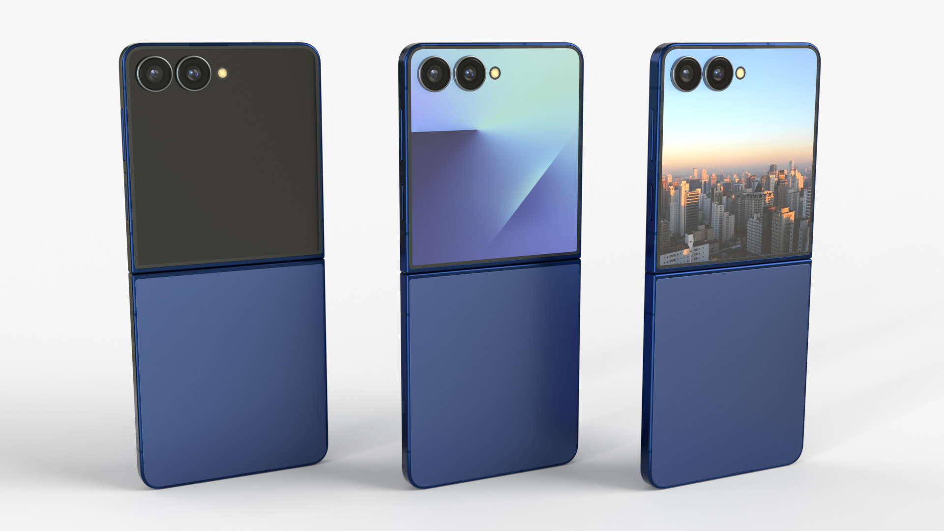 Samsung Galaxy Z Flip 7 Blue Shadow 3D model_2