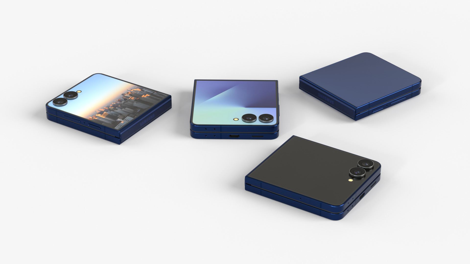 Samsung Galaxy Z Flip 7 Blue Shadow 3D model_6