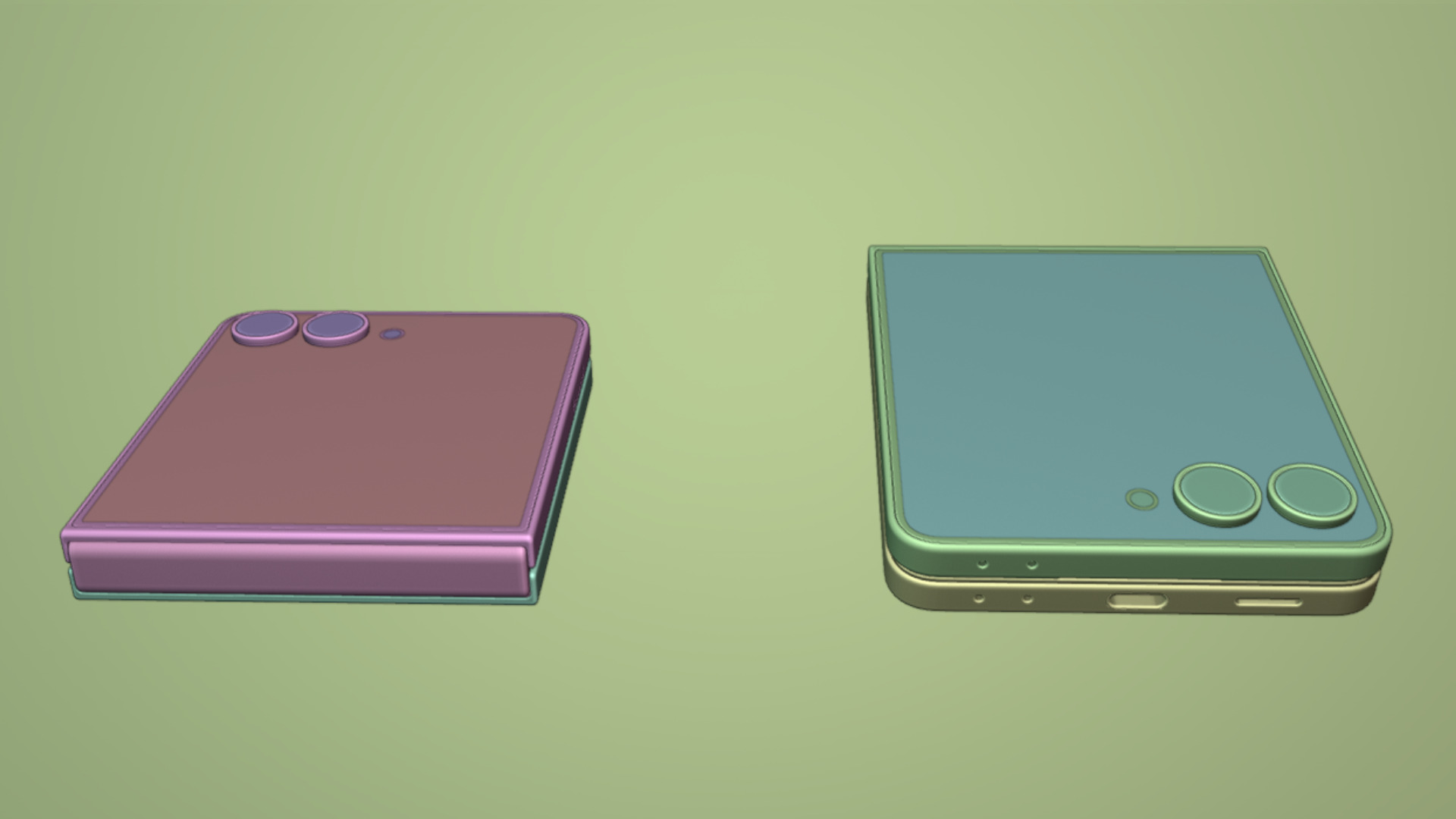 Samsung Galaxy Z Flip 7 Blue Shadow 3D model_15