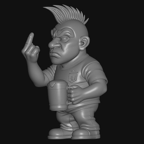 supporter hooligan punk figure 3D print model