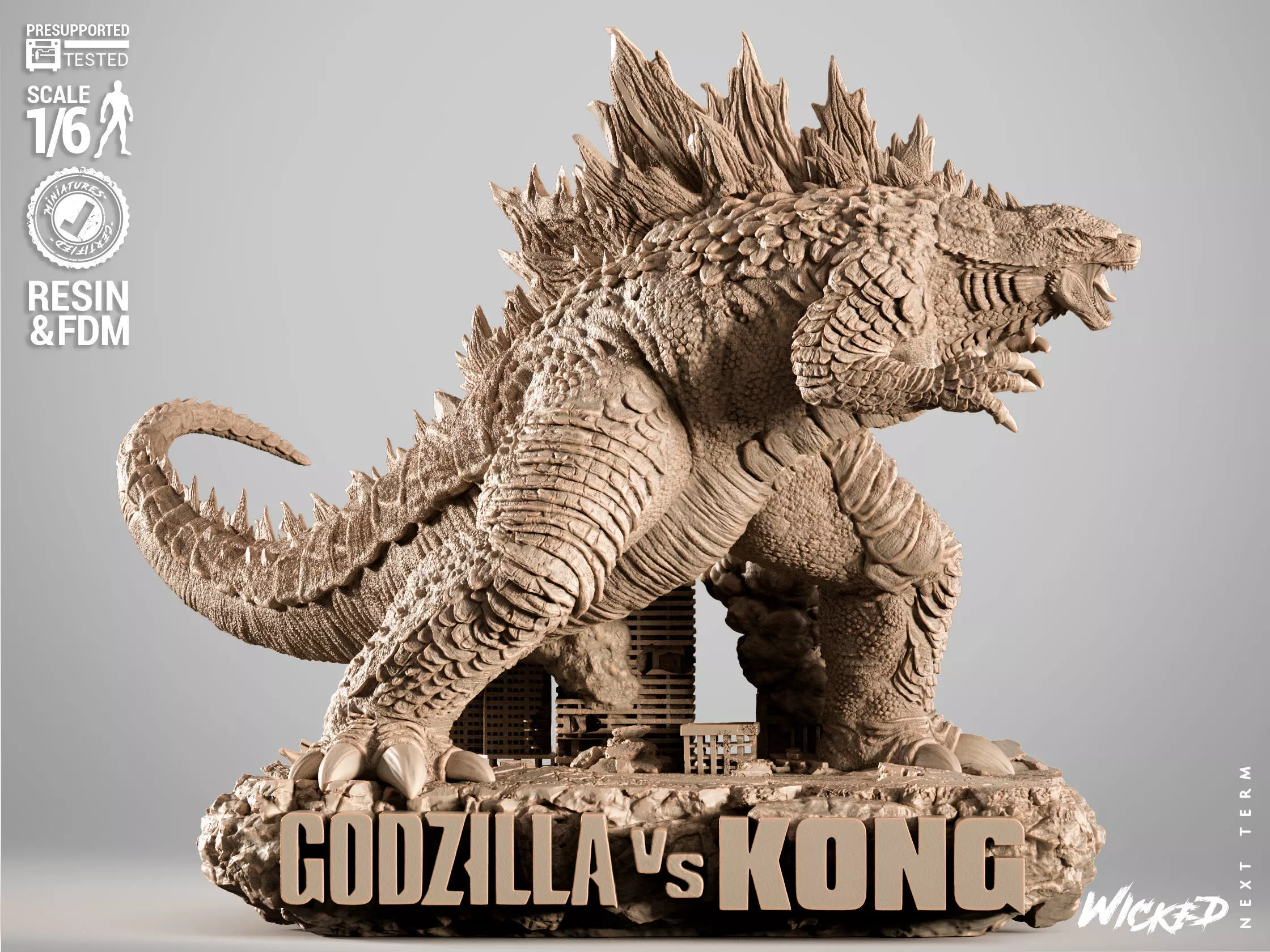Wicked Movies Godzilla Sculpture 3D print model_0