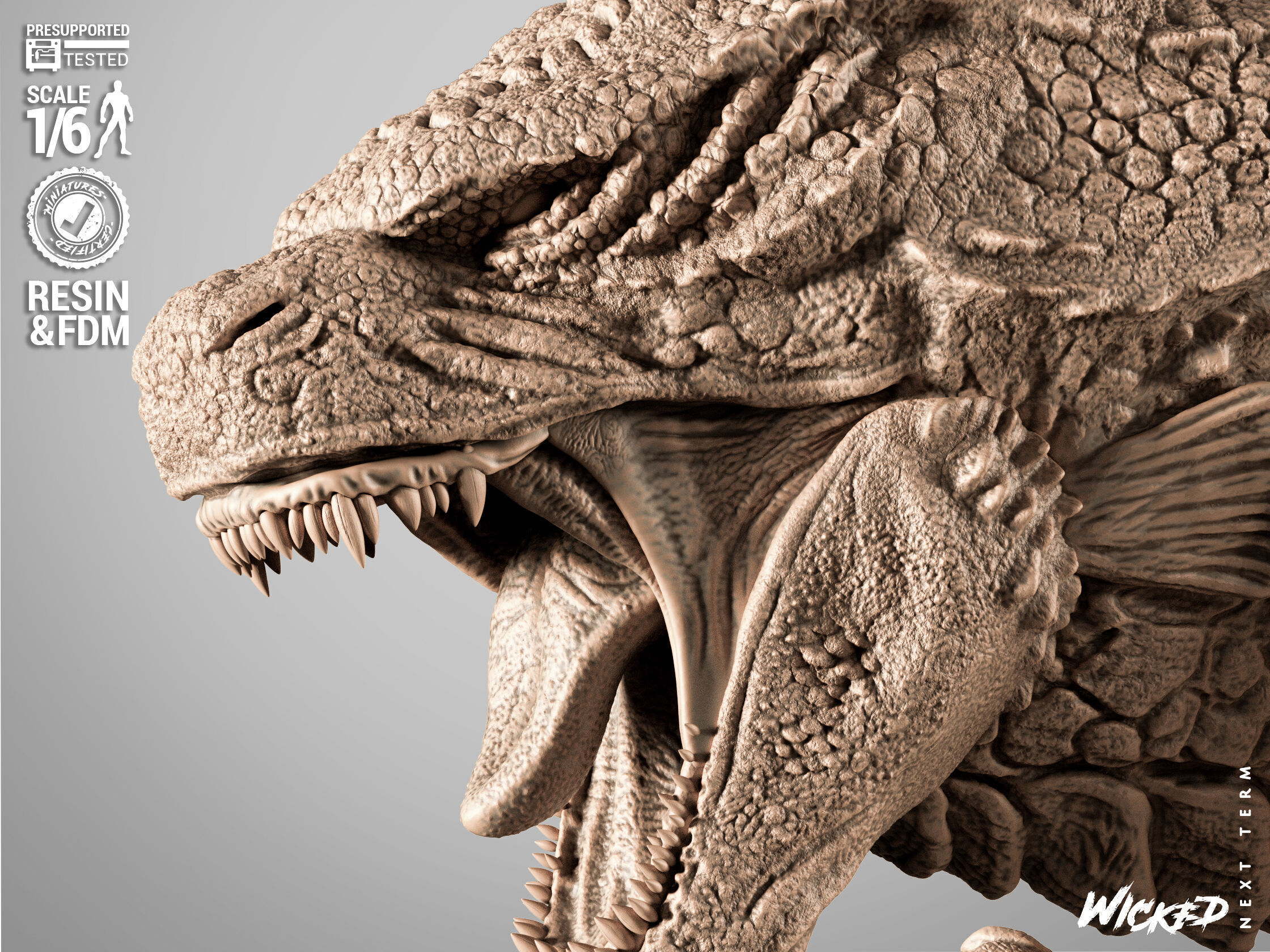 Wicked Movies Godzilla Sculpture 3D print model_7