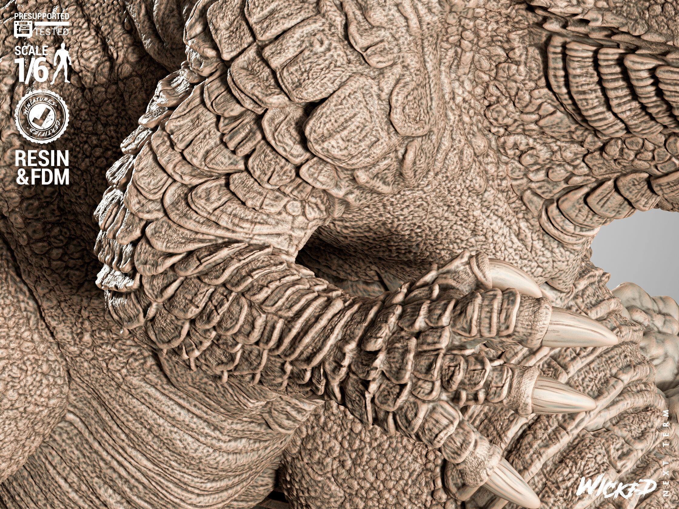 Wicked Movies Godzilla Sculpture 3D print model_2