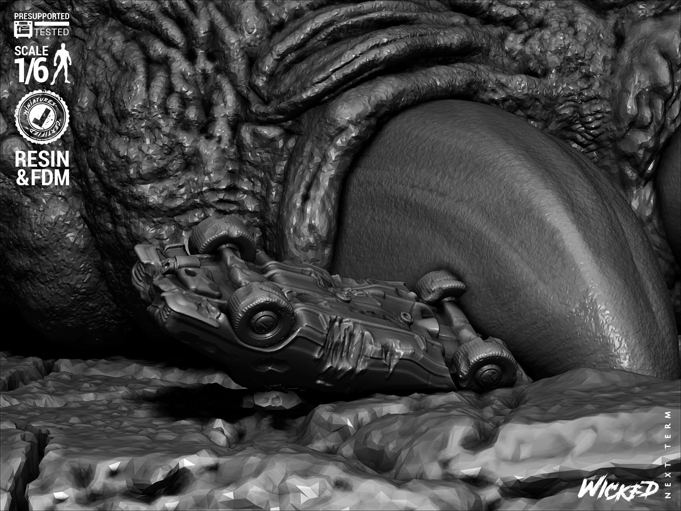 Wicked Movies Godzilla Sculpture 3D print model_28