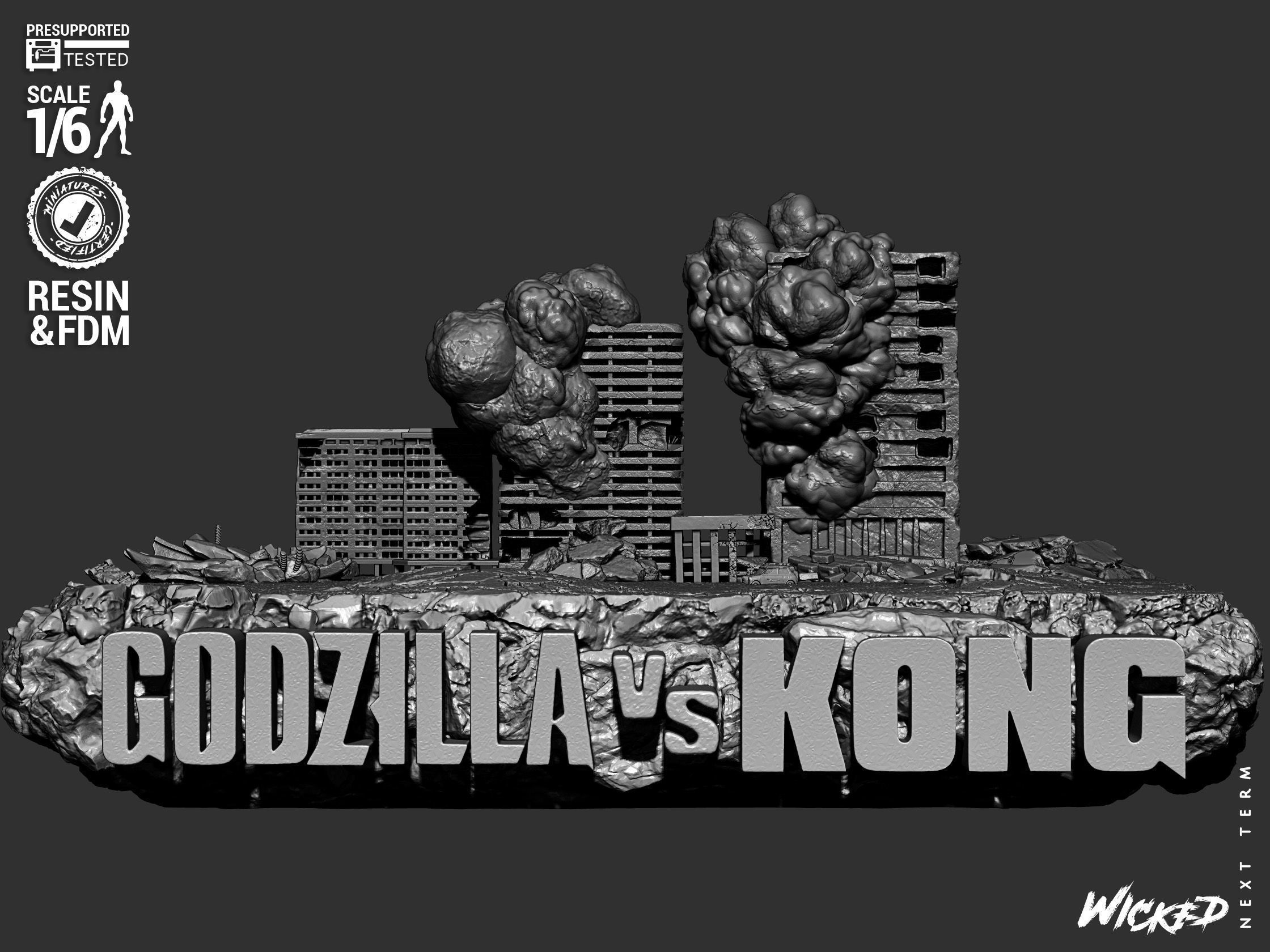 Wicked Movies Godzilla Sculpture 3D print model_24