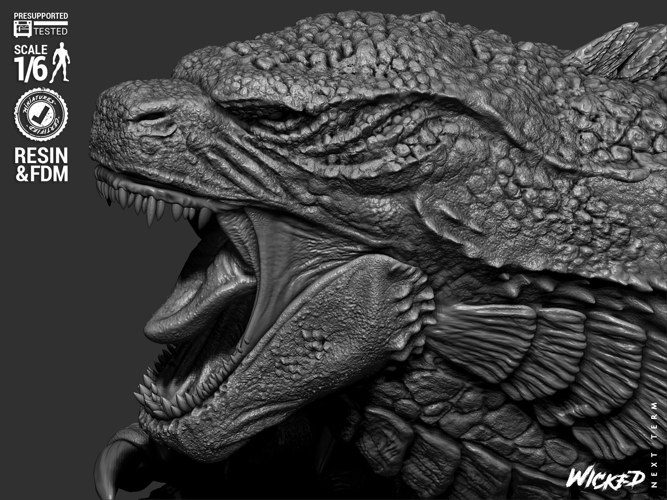 Wicked Movies Godzilla Sculpture 3D print model_32
