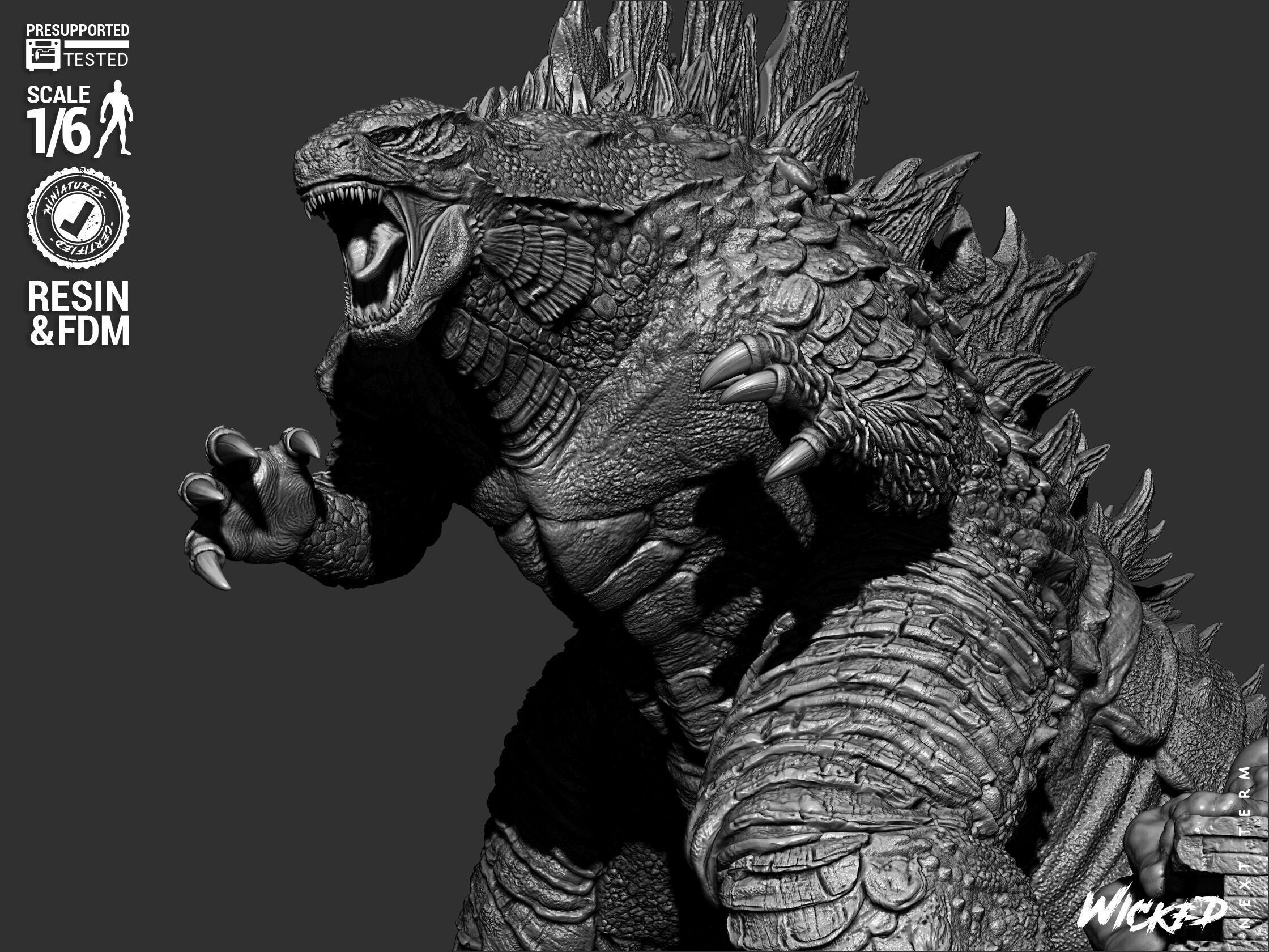Wicked Movies Godzilla Sculpture 3D print model_34