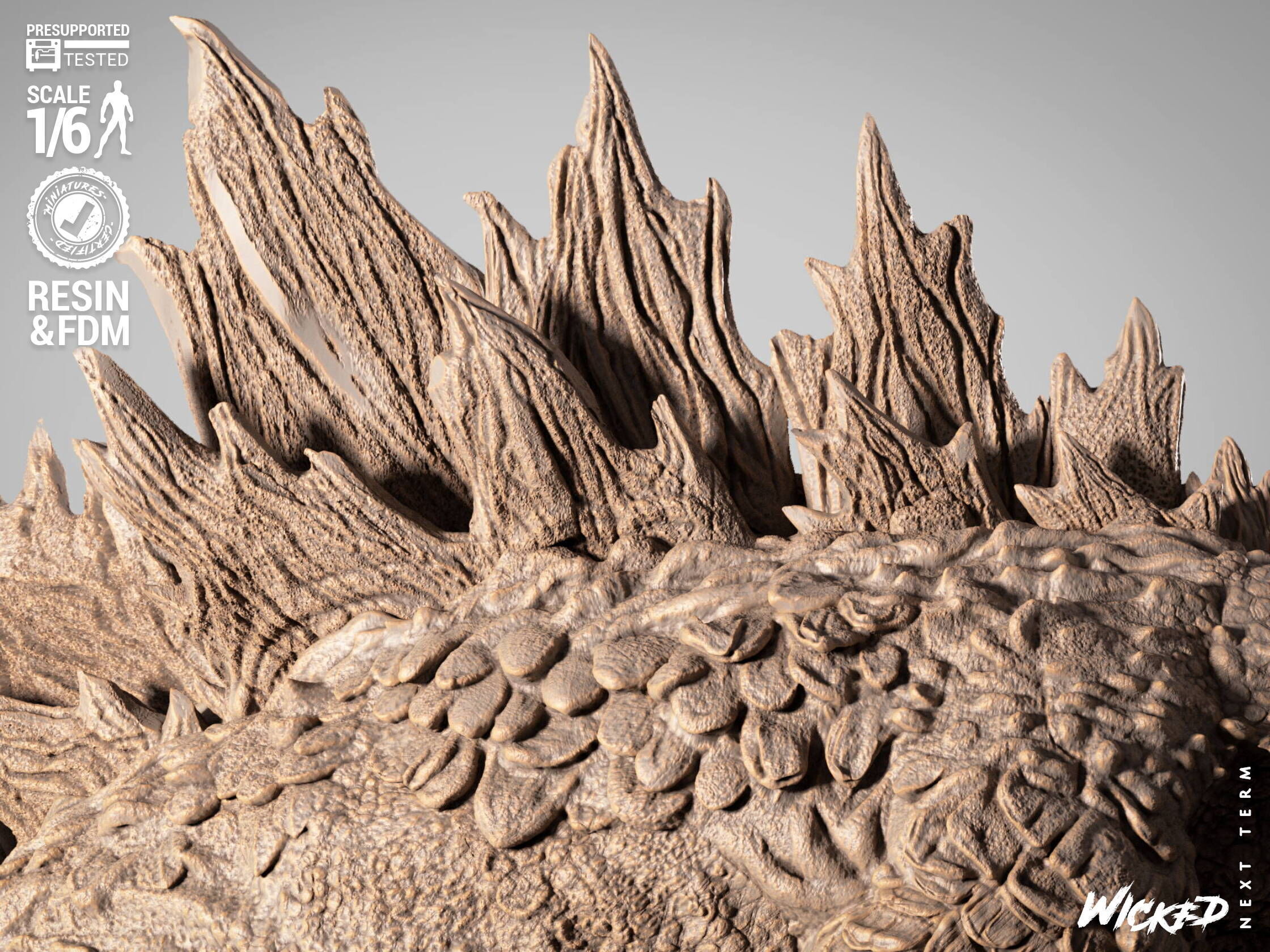 Wicked Movies Godzilla Sculpture 3D print model_10