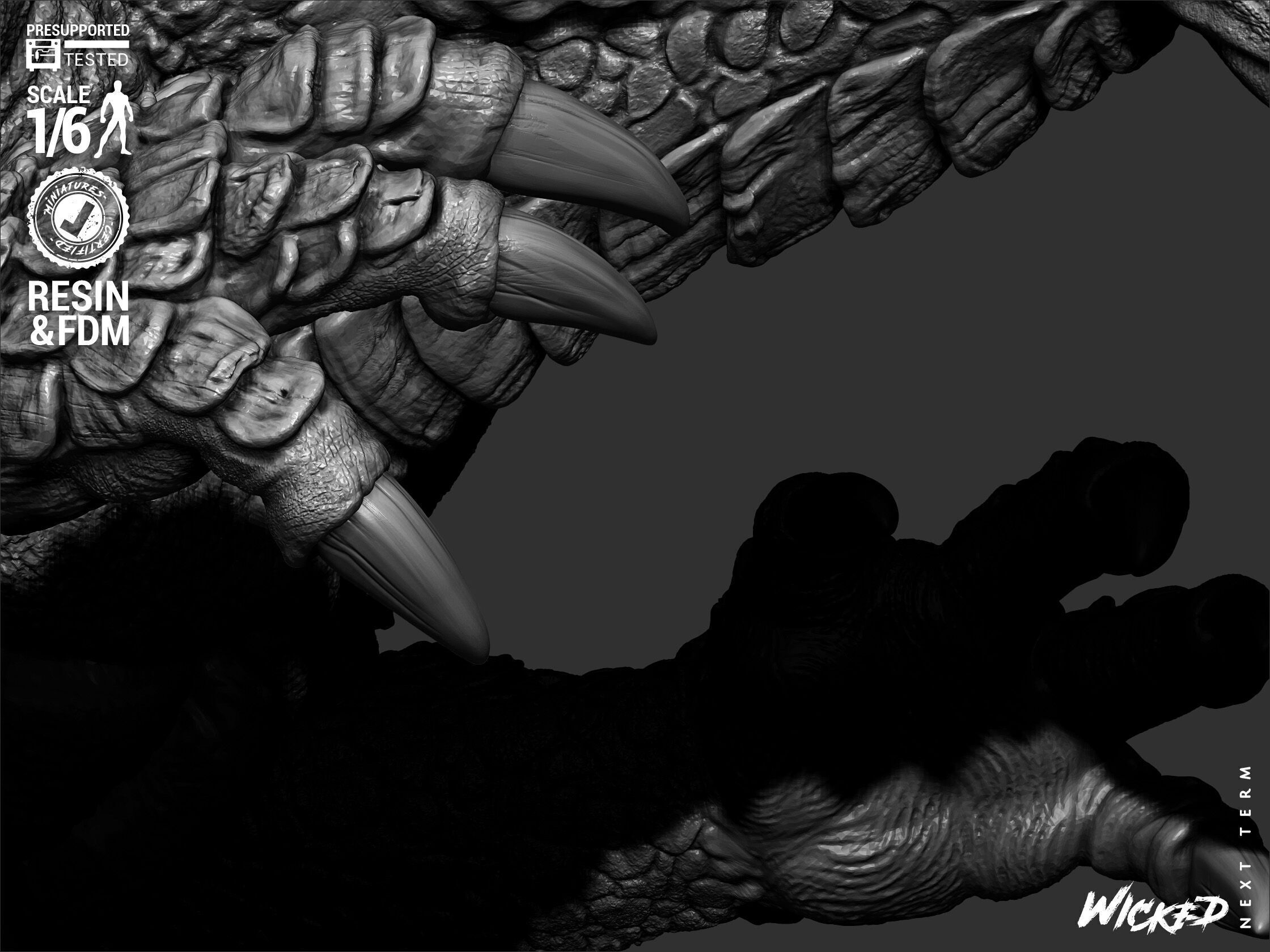Wicked Movies Godzilla Sculpture 3D print model_23
