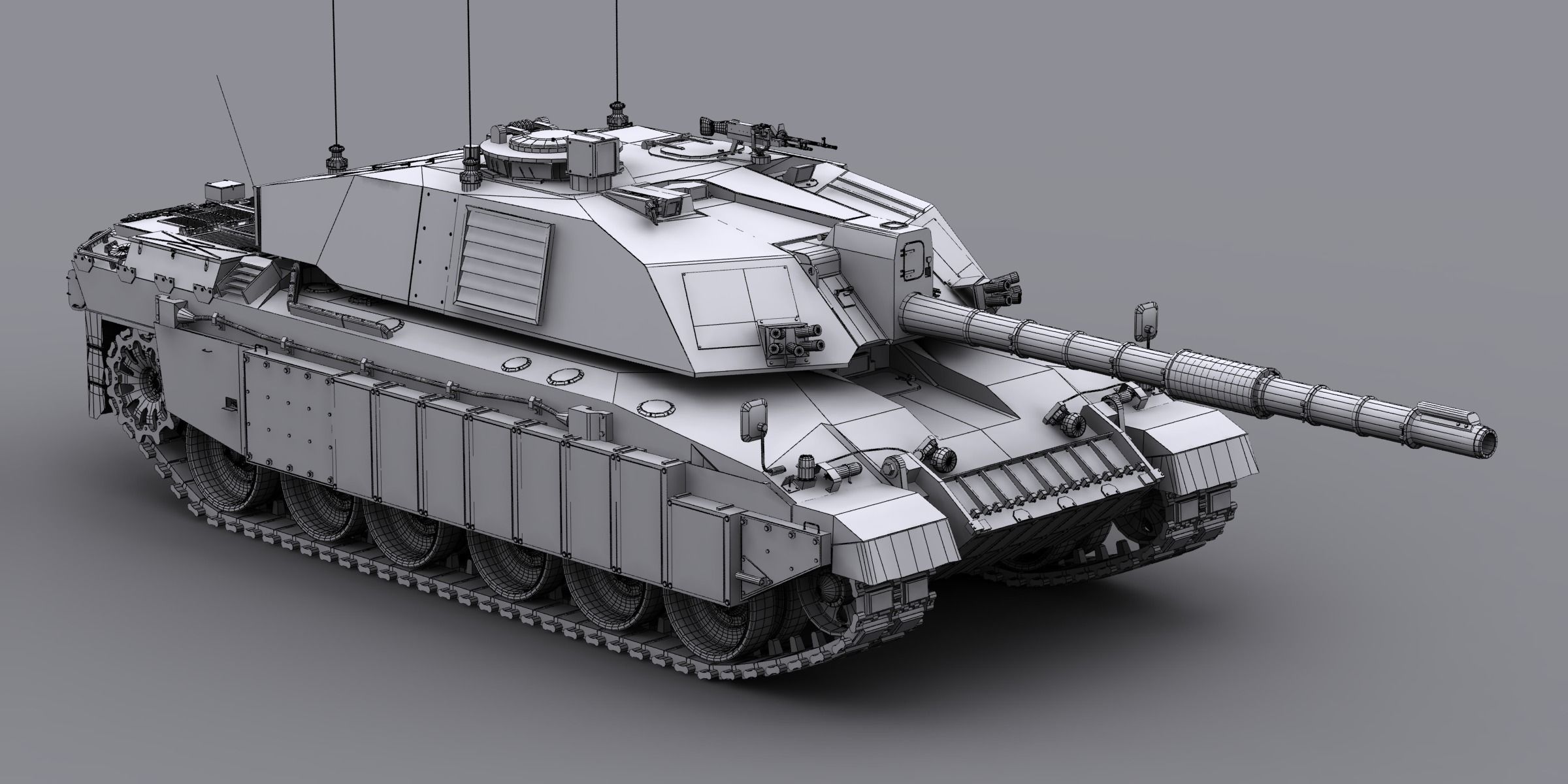 Challenger II British Main Battle Tank 3D model_8
