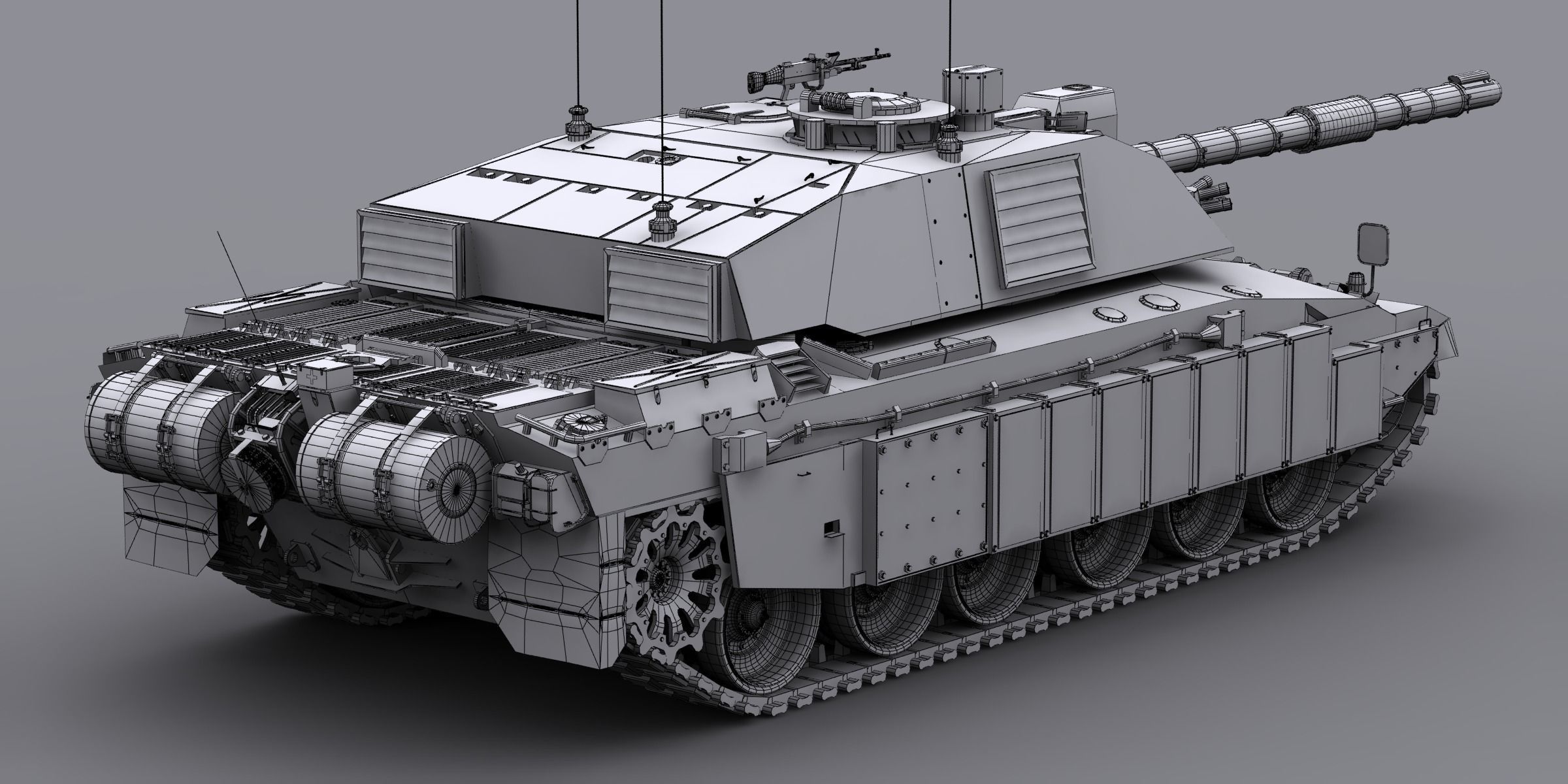 Challenger II British Main Battle Tank 3D model_10