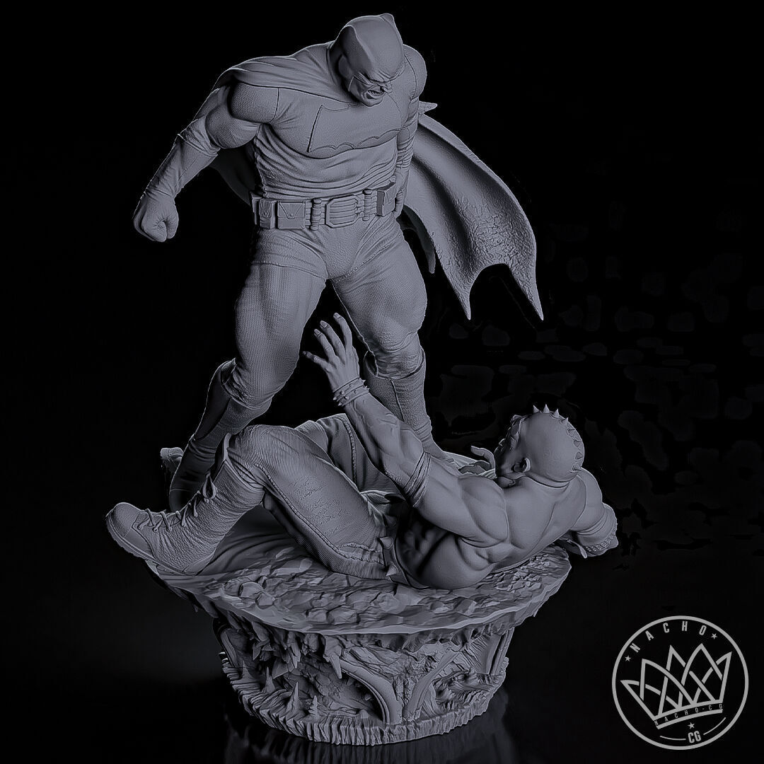 Fan Art - Batman the Dark Knight vs Mutant Leader - Statue 3D print model_5