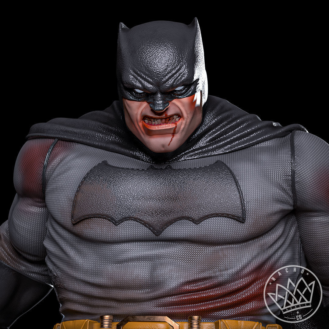 Fan Art - Batman the Dark Knight vs Mutant Leader - Statue 3D print model_8