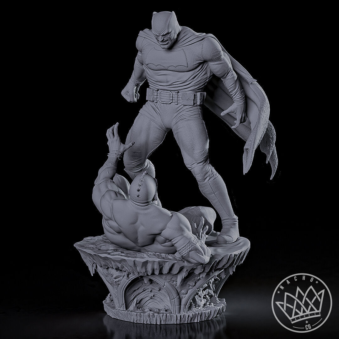 Fan Art - Batman the Dark Knight vs Mutant Leader - Statue 3D print model_6
