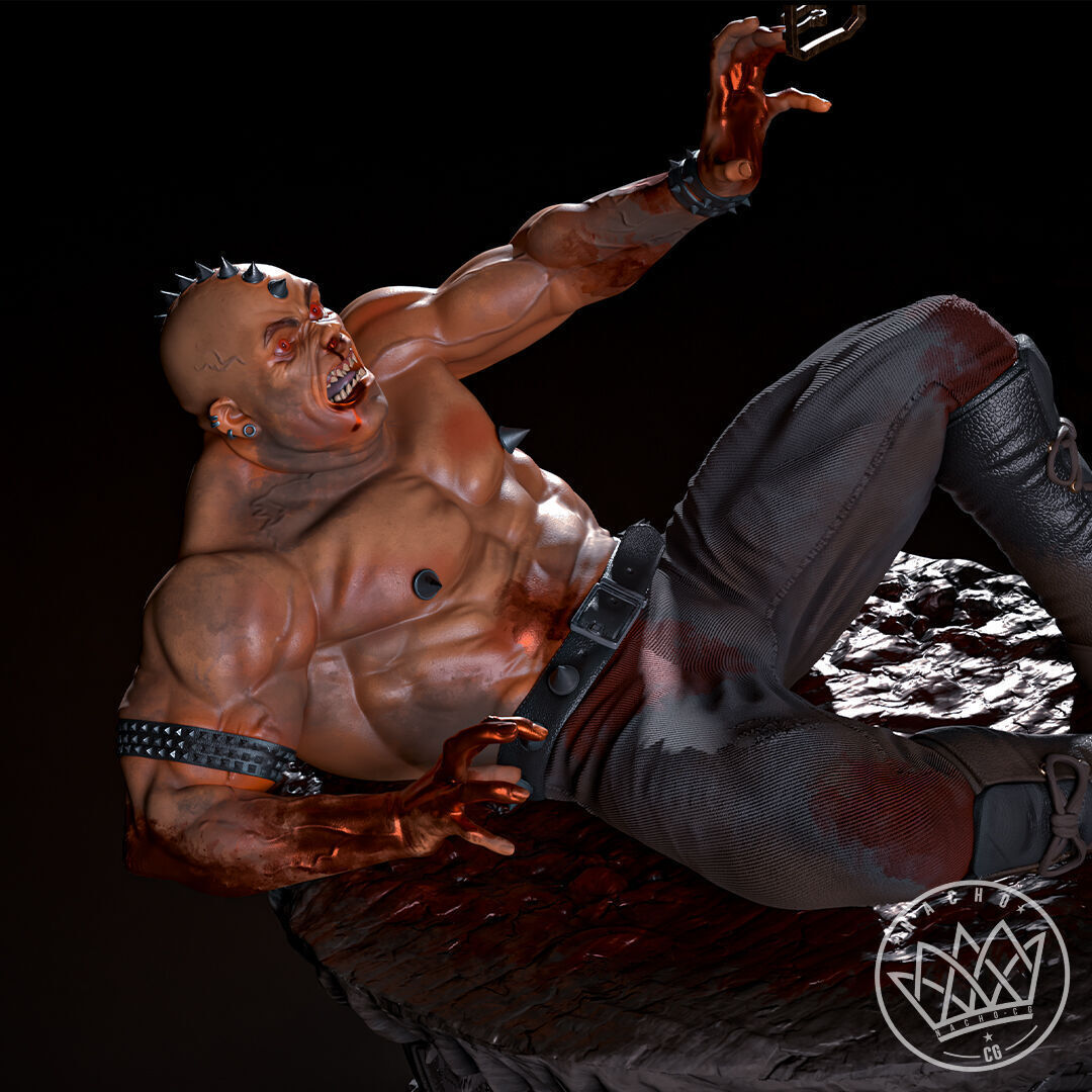 Fan Art - Batman the Dark Knight vs Mutant Leader - Statue 3D print model_12