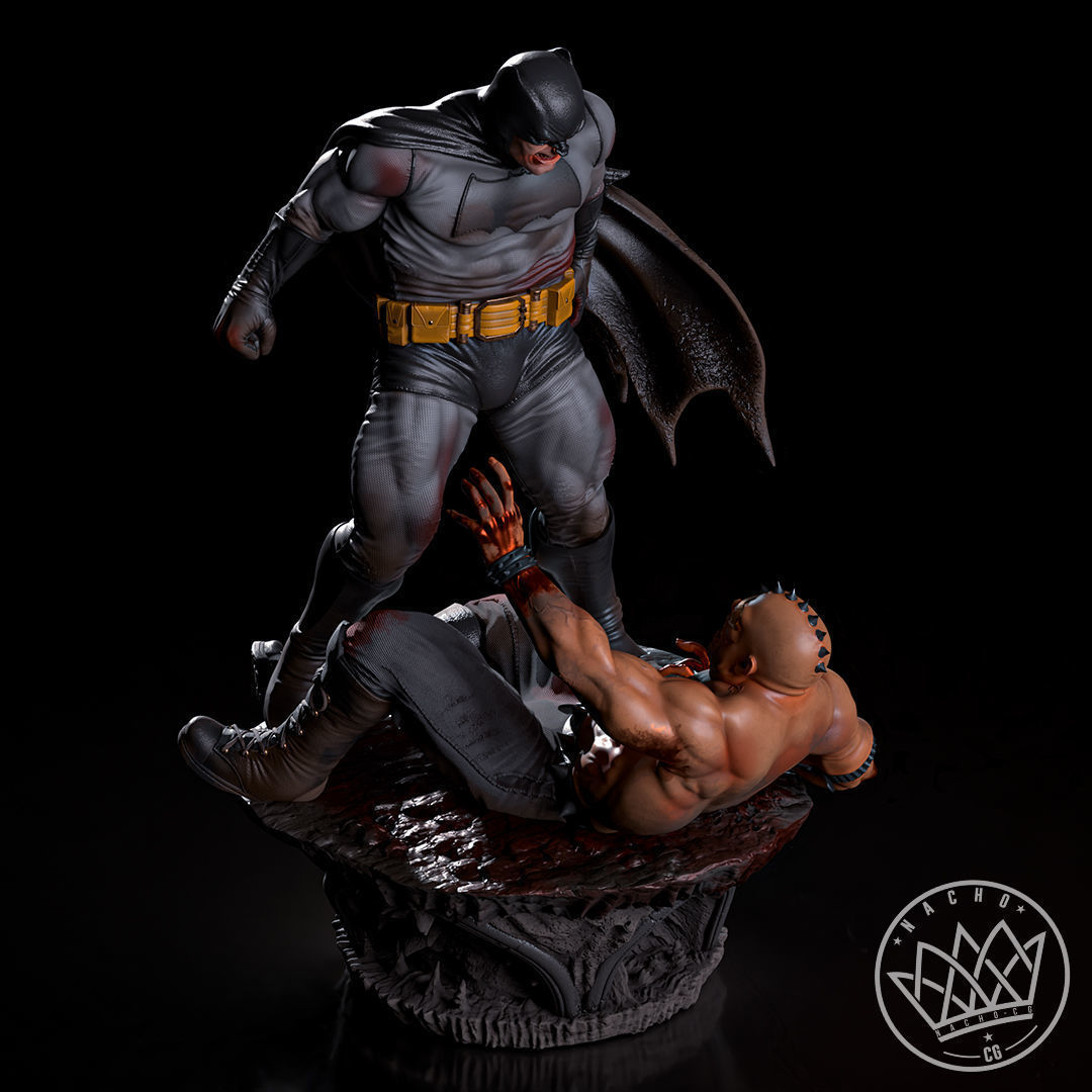Fan Art - Batman the Dark Knight vs Mutant Leader - Statue 3D print model_7