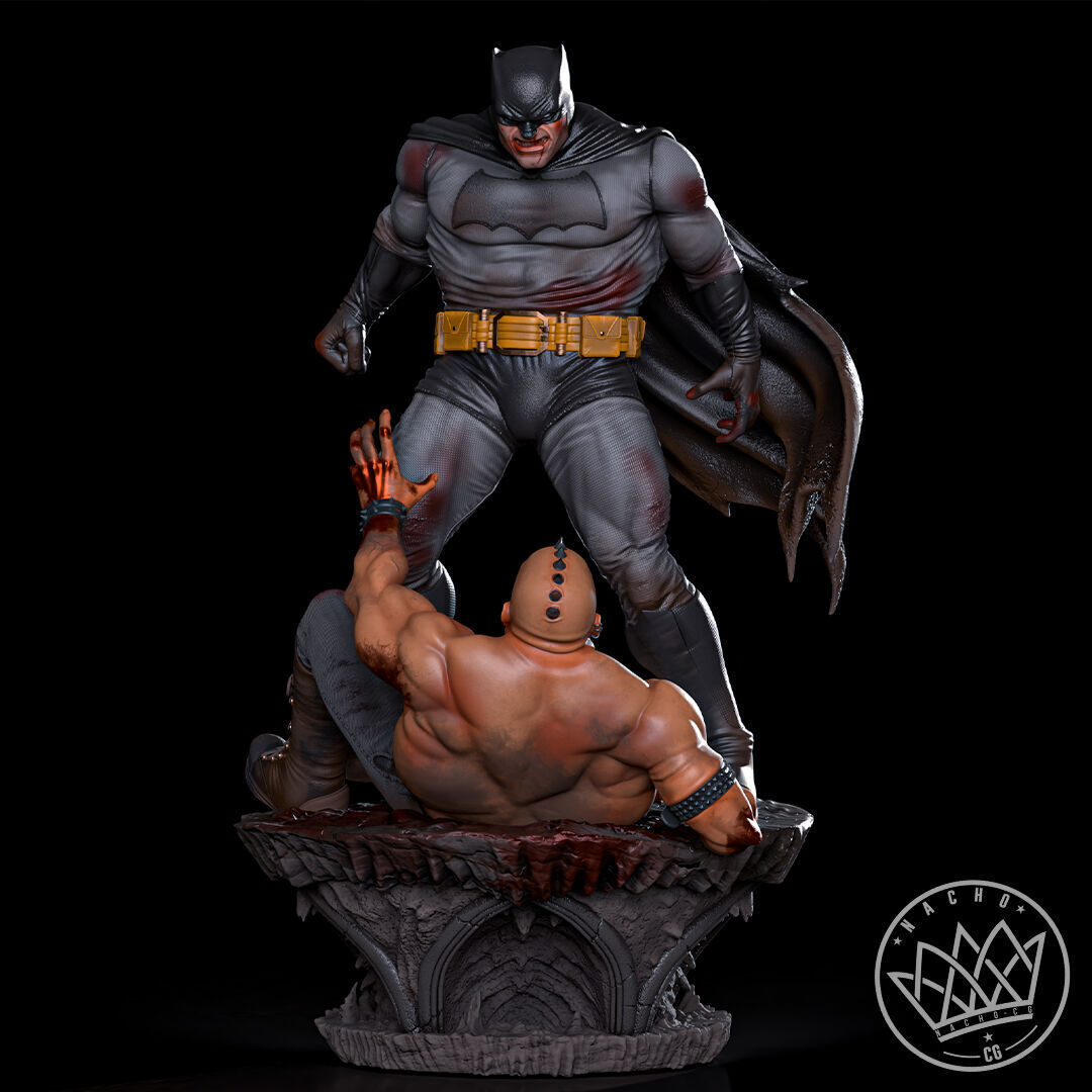 Fan Art - Batman the Dark Knight vs Mutant Leader - Statue 3D print model_1