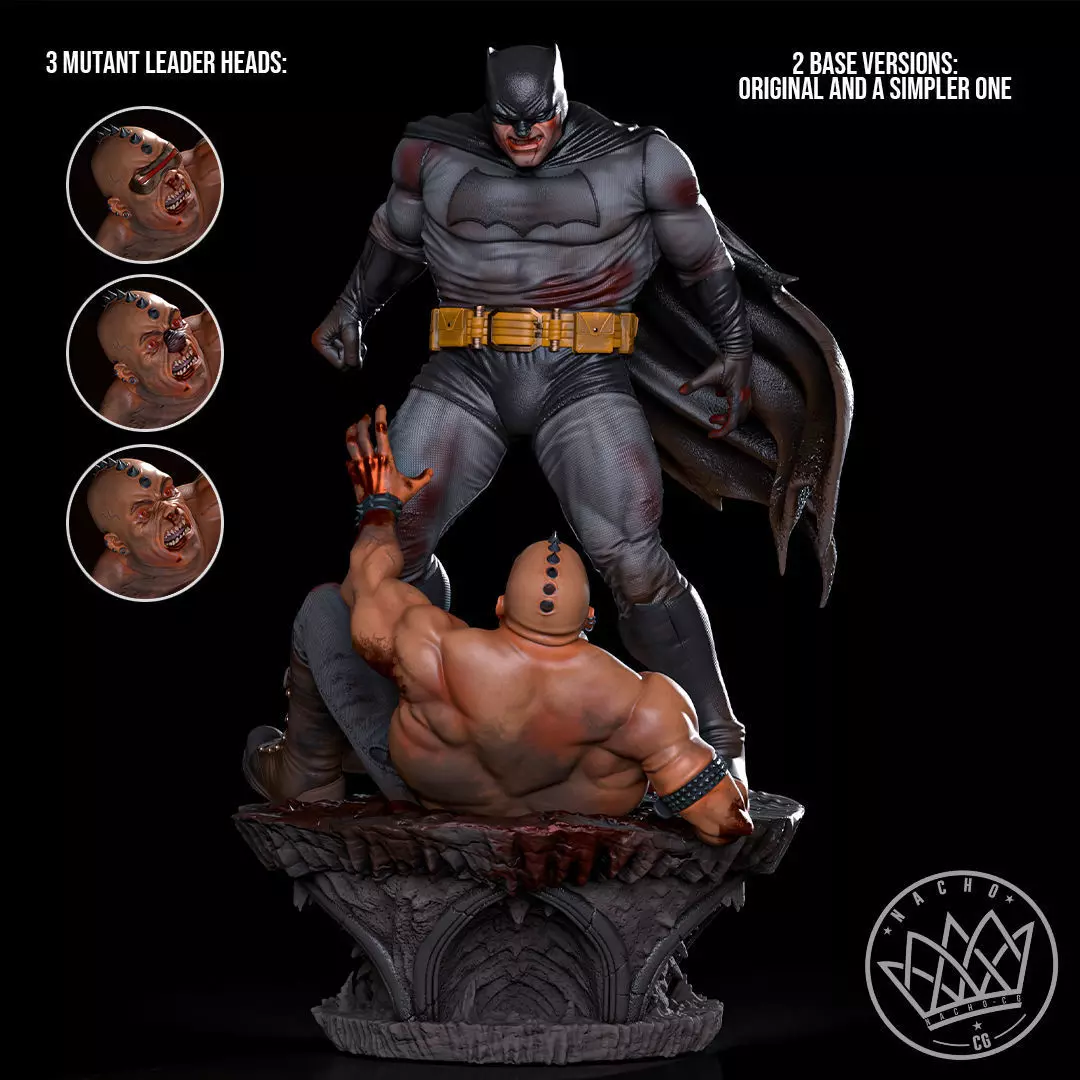 Fan Art - Batman the Dark Knight vs Mutant Leader - Statue 3D print model_0