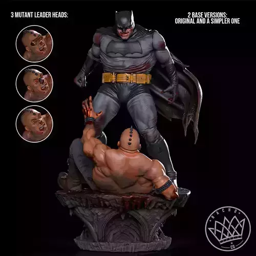 Fan Art - Batman the Dark Knight vs Mutant Leader - Statue 3D print model