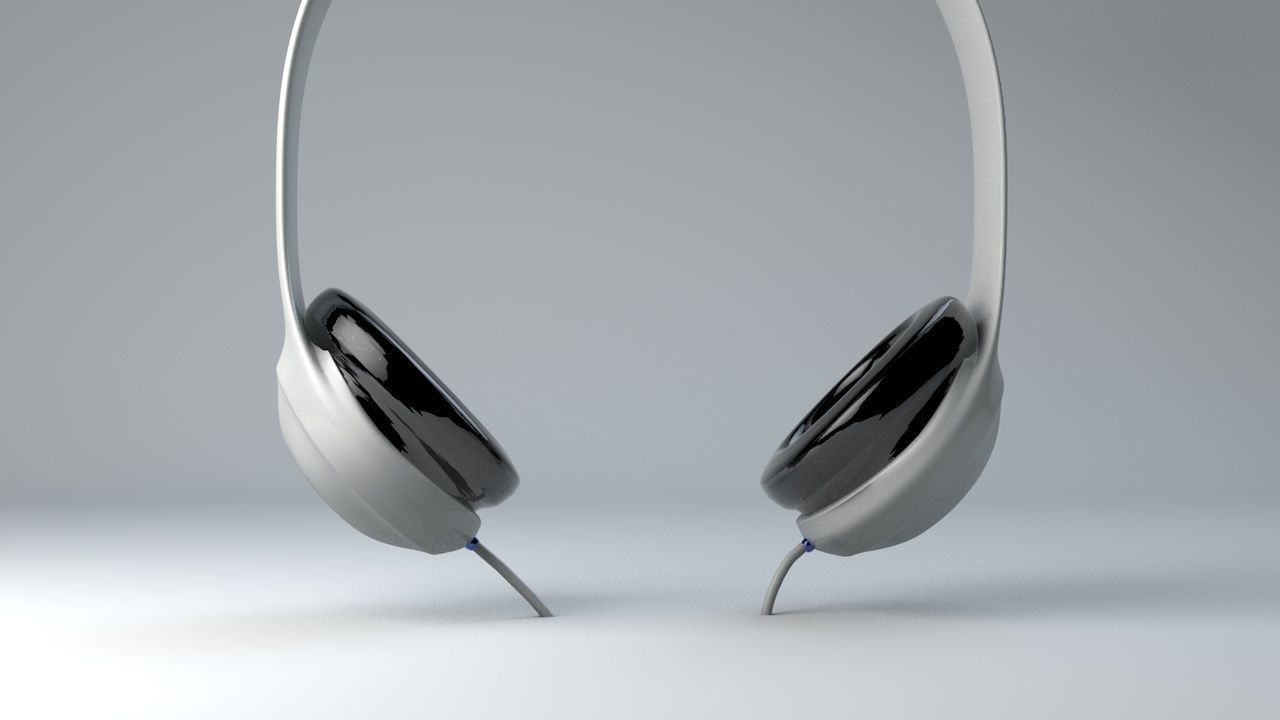 Headphones beats Low-poly 3D model_2