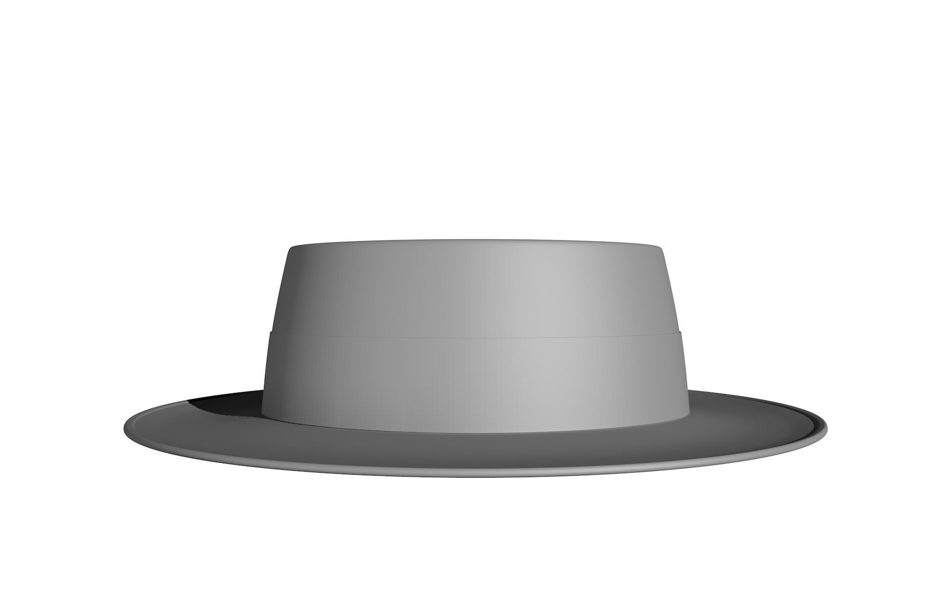 sombrero de ala ancha  3D print model_3