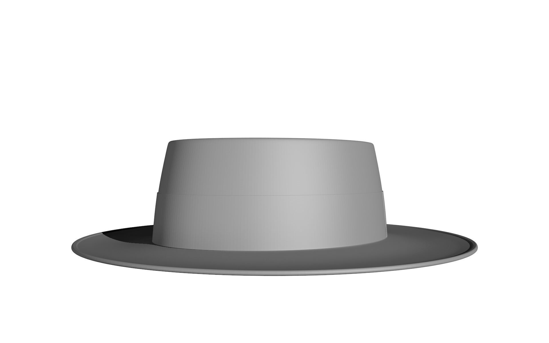 sombrero de ala ancha  3D print model_8