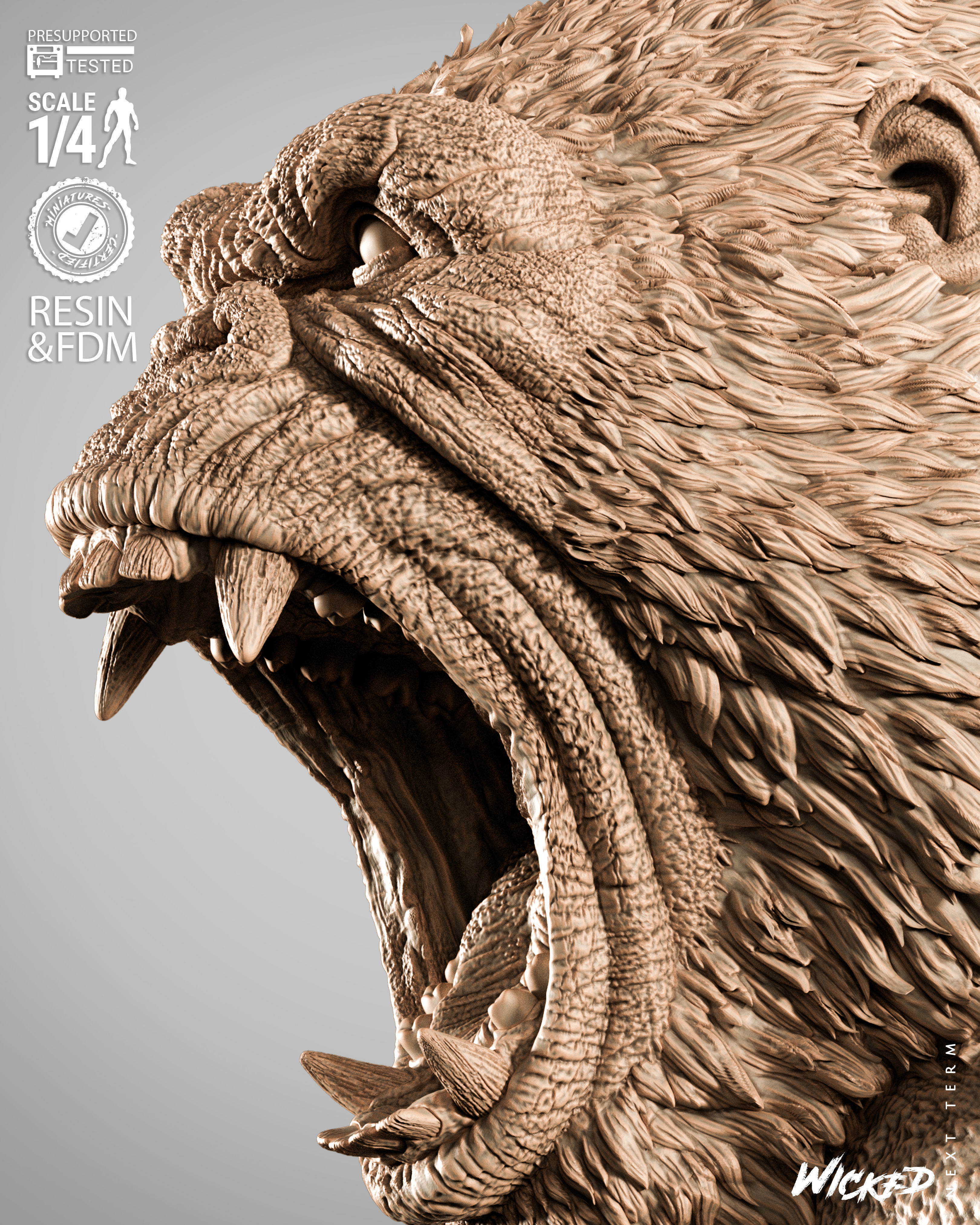 Wicked Movies Kong Portrait Bust 3D print model_65