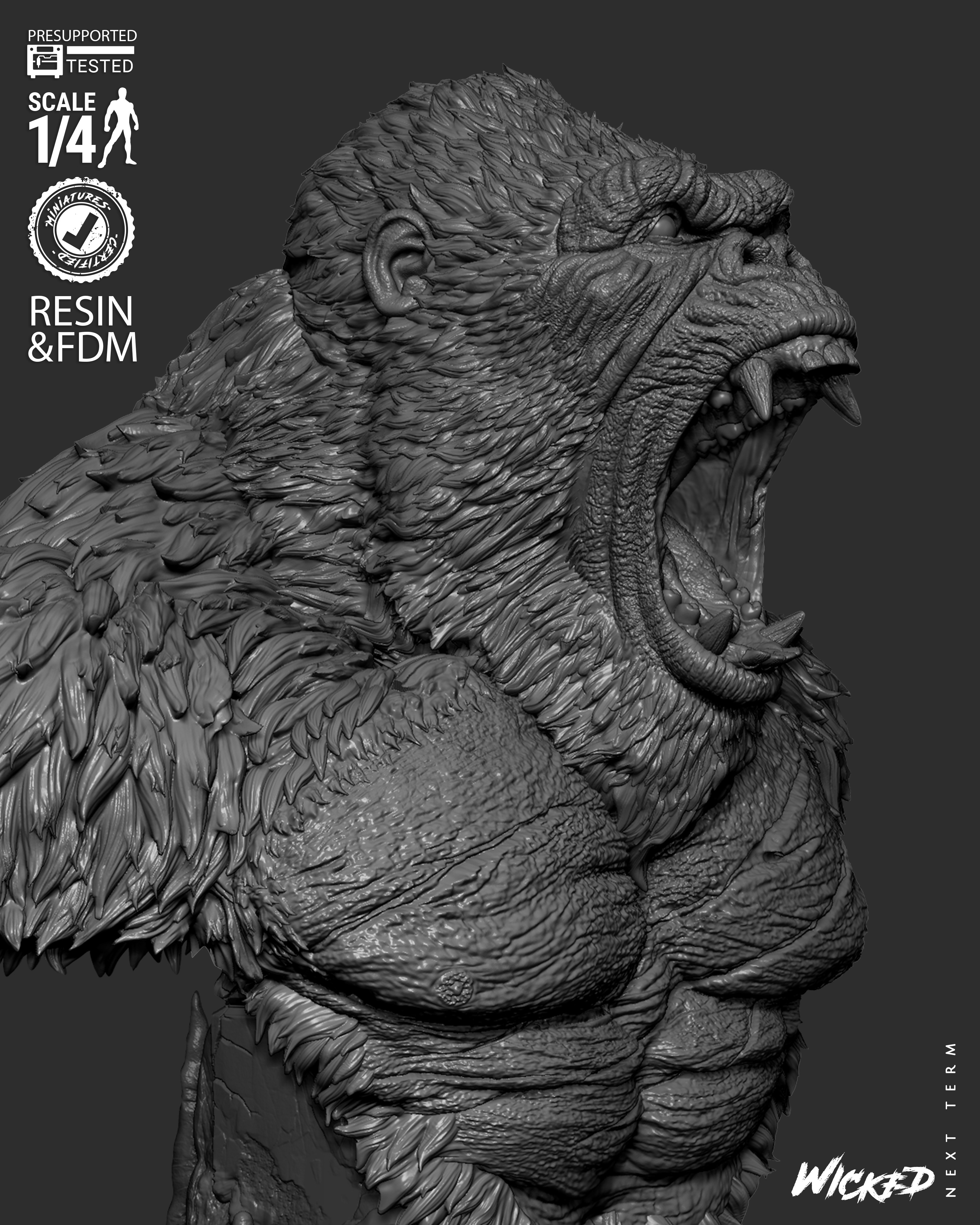 Wicked Movies Kong Portrait Bust 3D print model_57